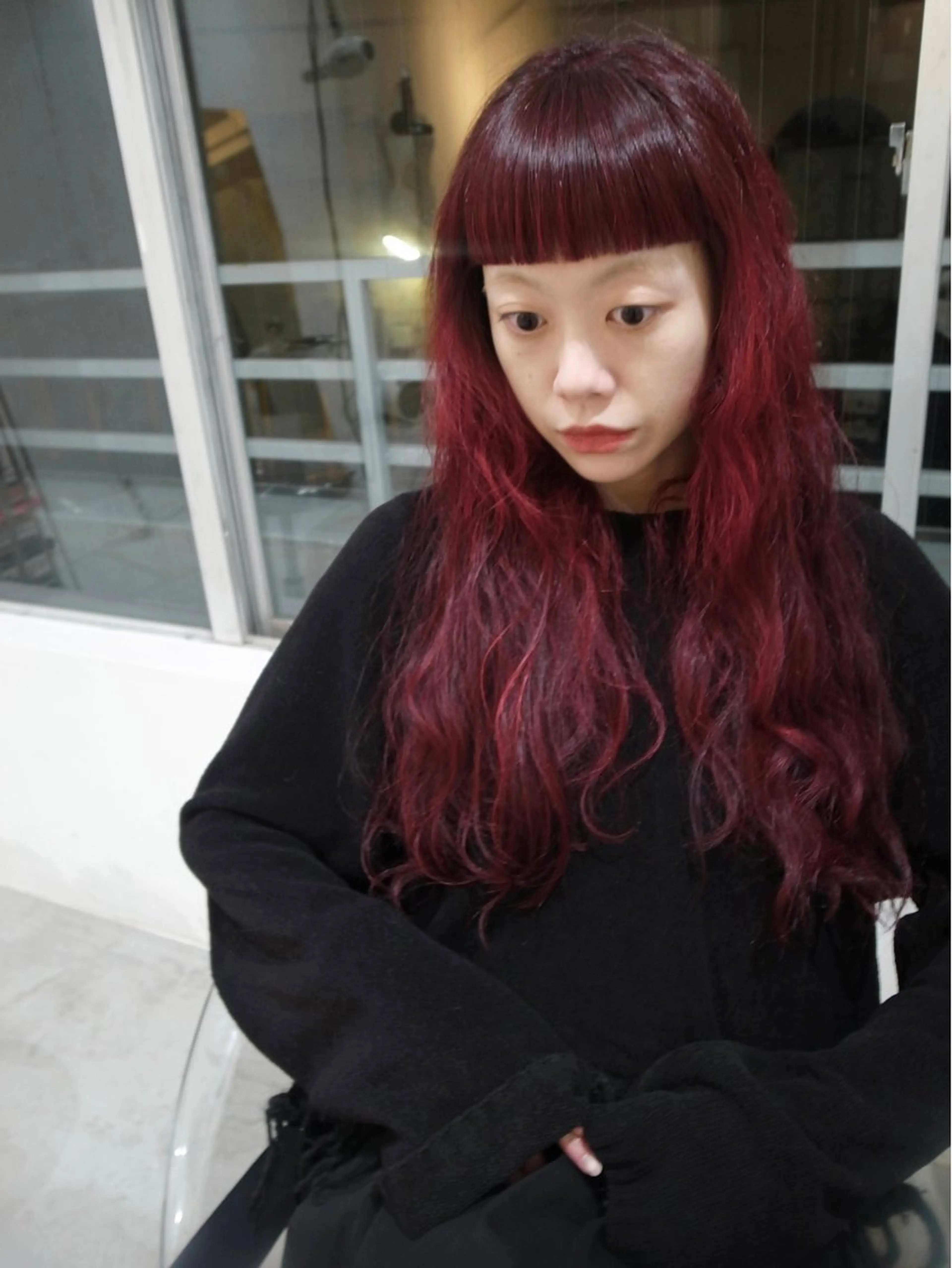 ロング カラー ブリーチ ブリーチなしカラー maki @pullnocのヘアスタイル