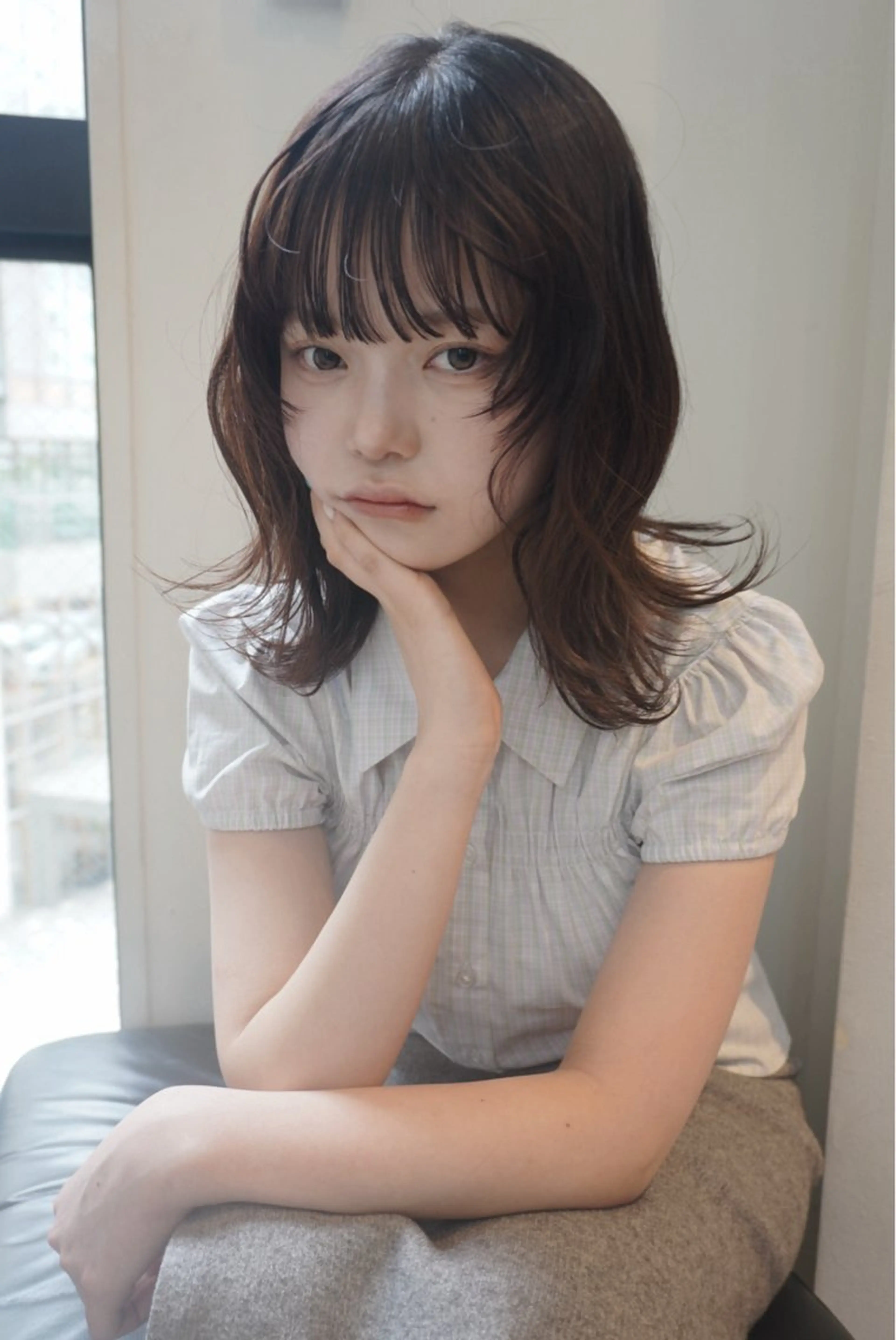 ミディアム カラー ヘアアレンジ ヘアカラー トリートメント minto/ 似合わせ/ハイトーンのヘアスタイル