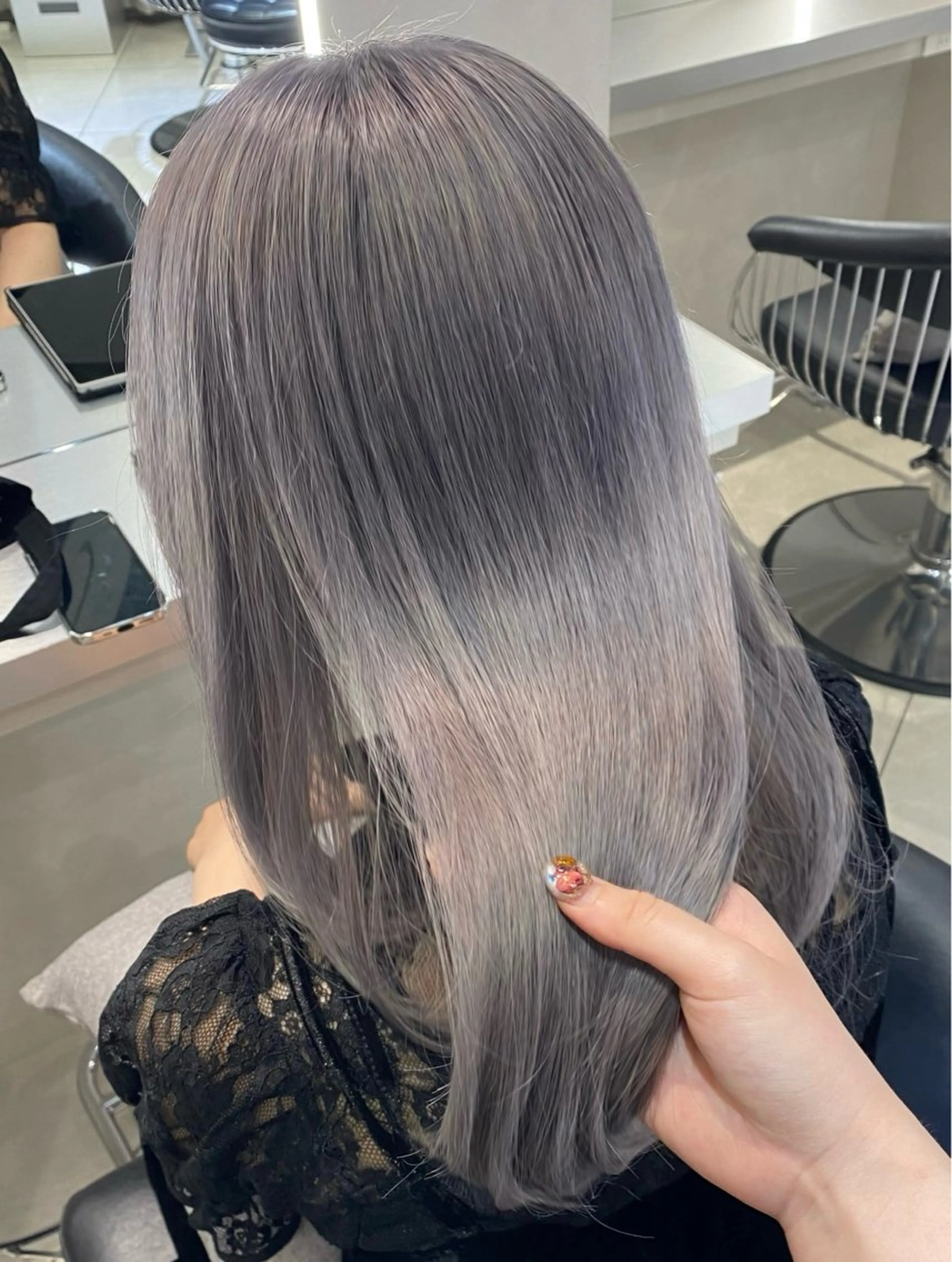 【Wカラー💠】うる艶カラー＋Aujua4step美髪トリートメント🖤の写真