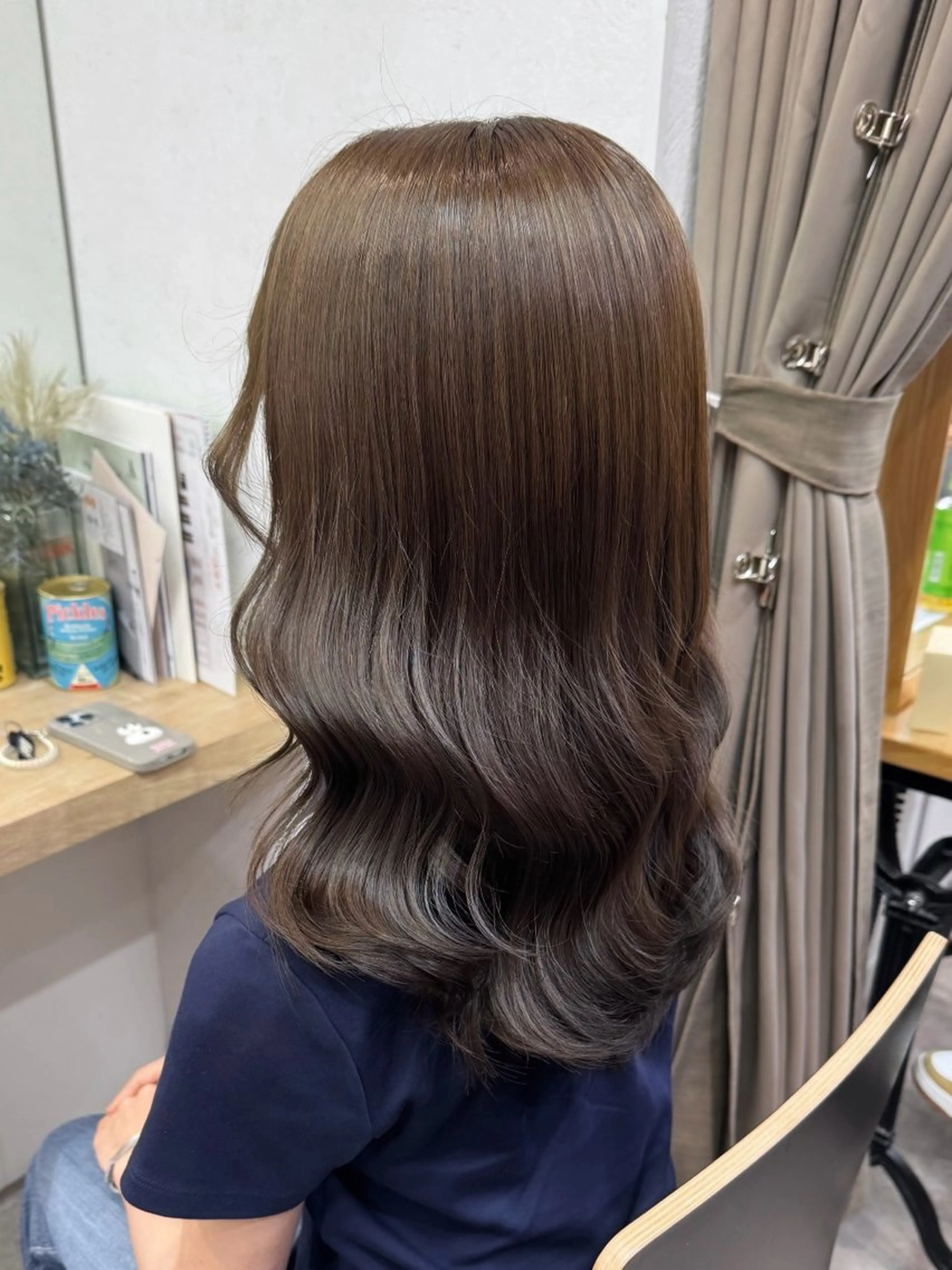 セミロング カラー ベージュカラー 透明感カラー オリーブカラー ヘアカラー 縮毛矯正/エクステ ヘアアレンジ/ひふみのヘアスタイル