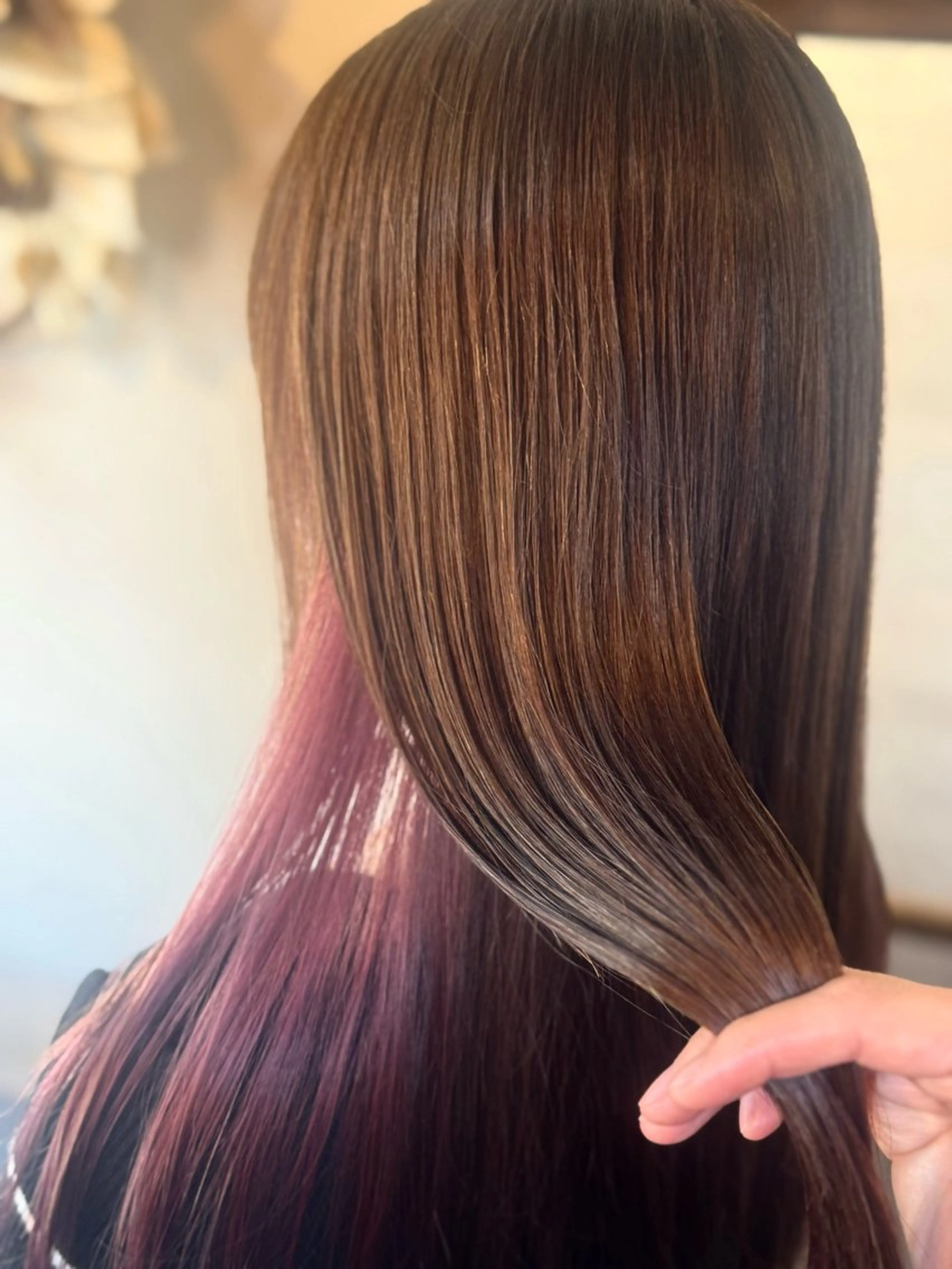 セミロング パープルカラー カット ヘアメイク10年から 美容師💄Anriのヘアスタイル