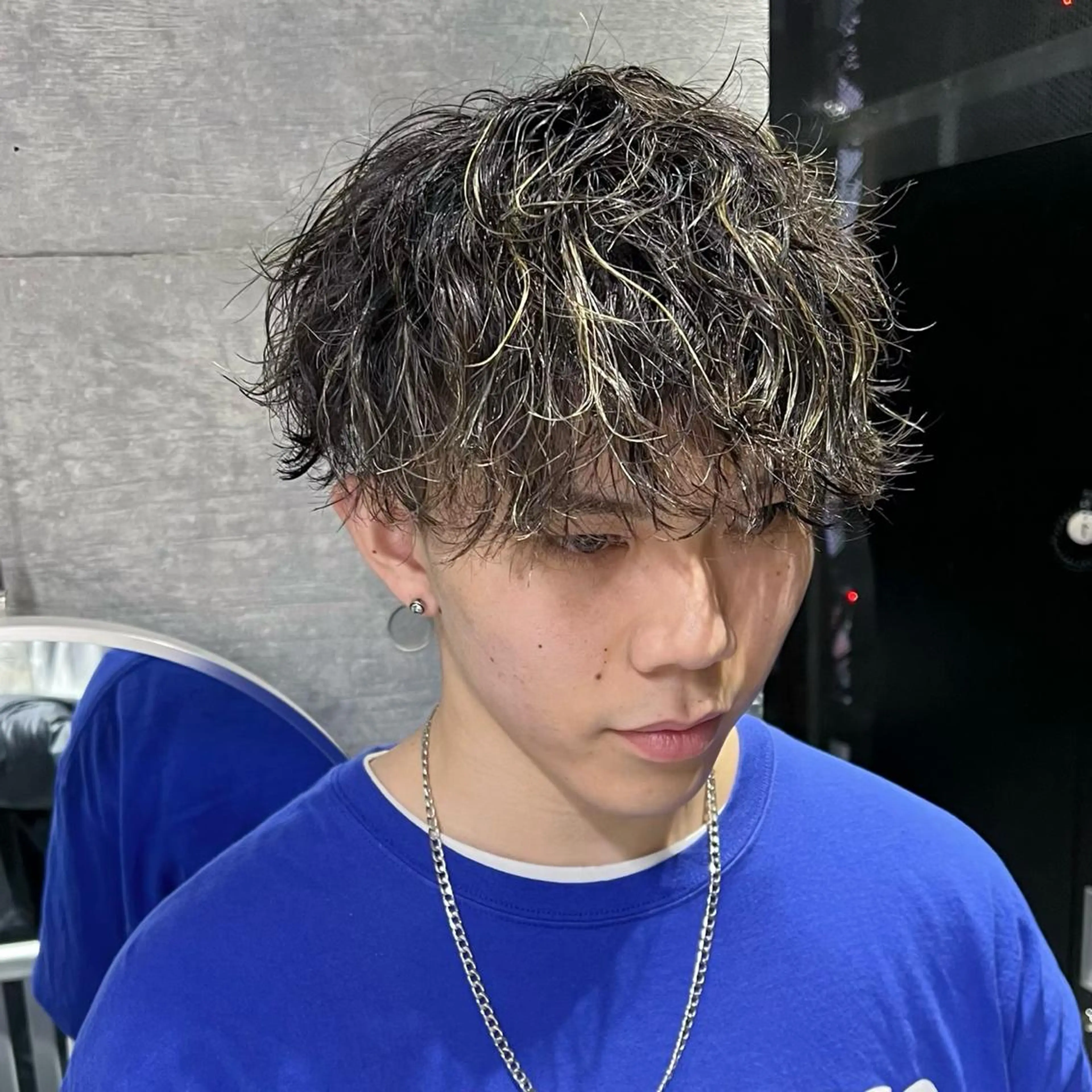 ショート カラー パーマ メンズ メンズハイライト マッシュ ハイライトカラー ハイライト カット パーマ Rea men's 原宿所属・藤井優大 店舗異動しましたのその他イメージ