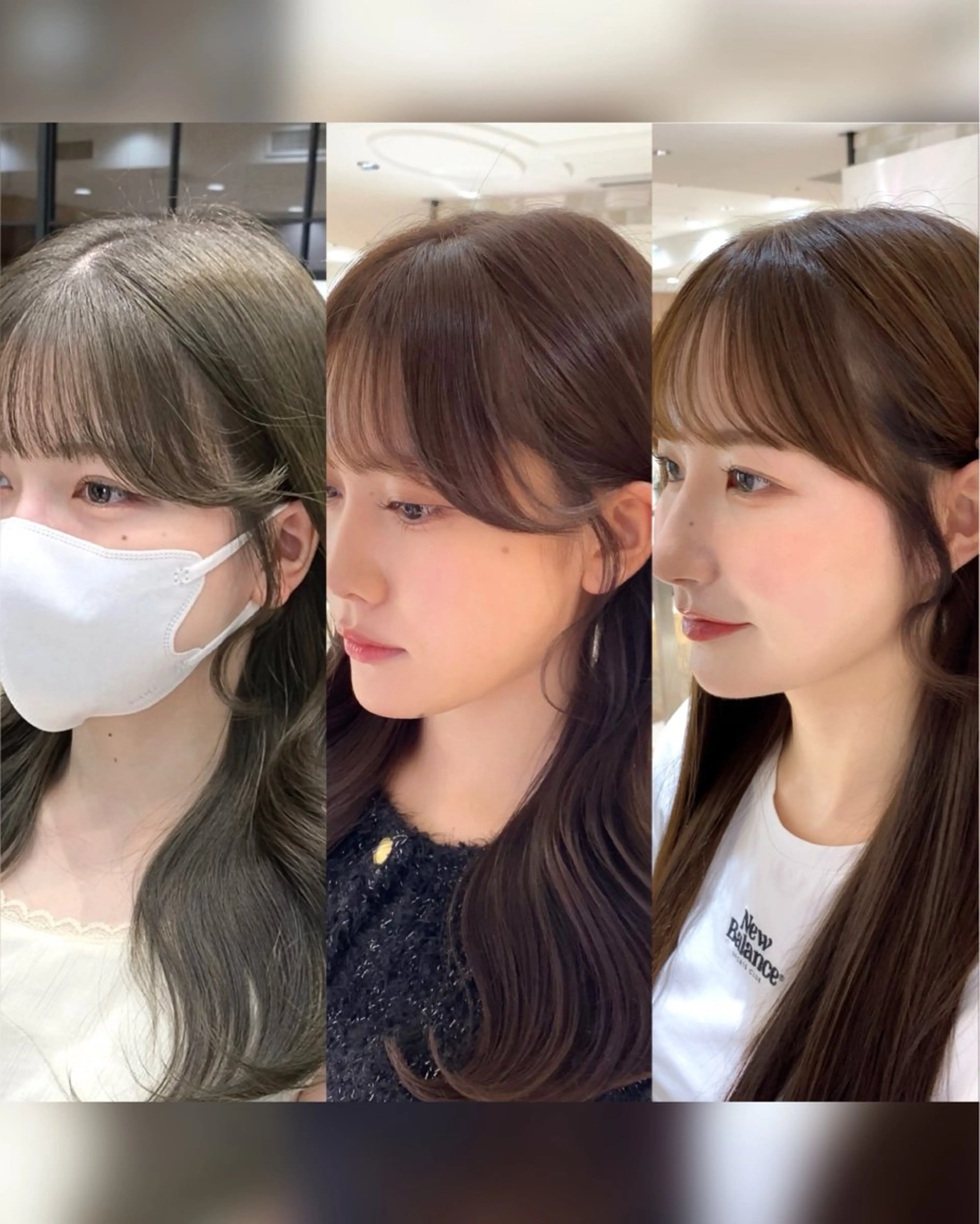 セミロング カラー 顔まわりカット🌟 くびれヘア/寺門遥輝のヘアスタイル