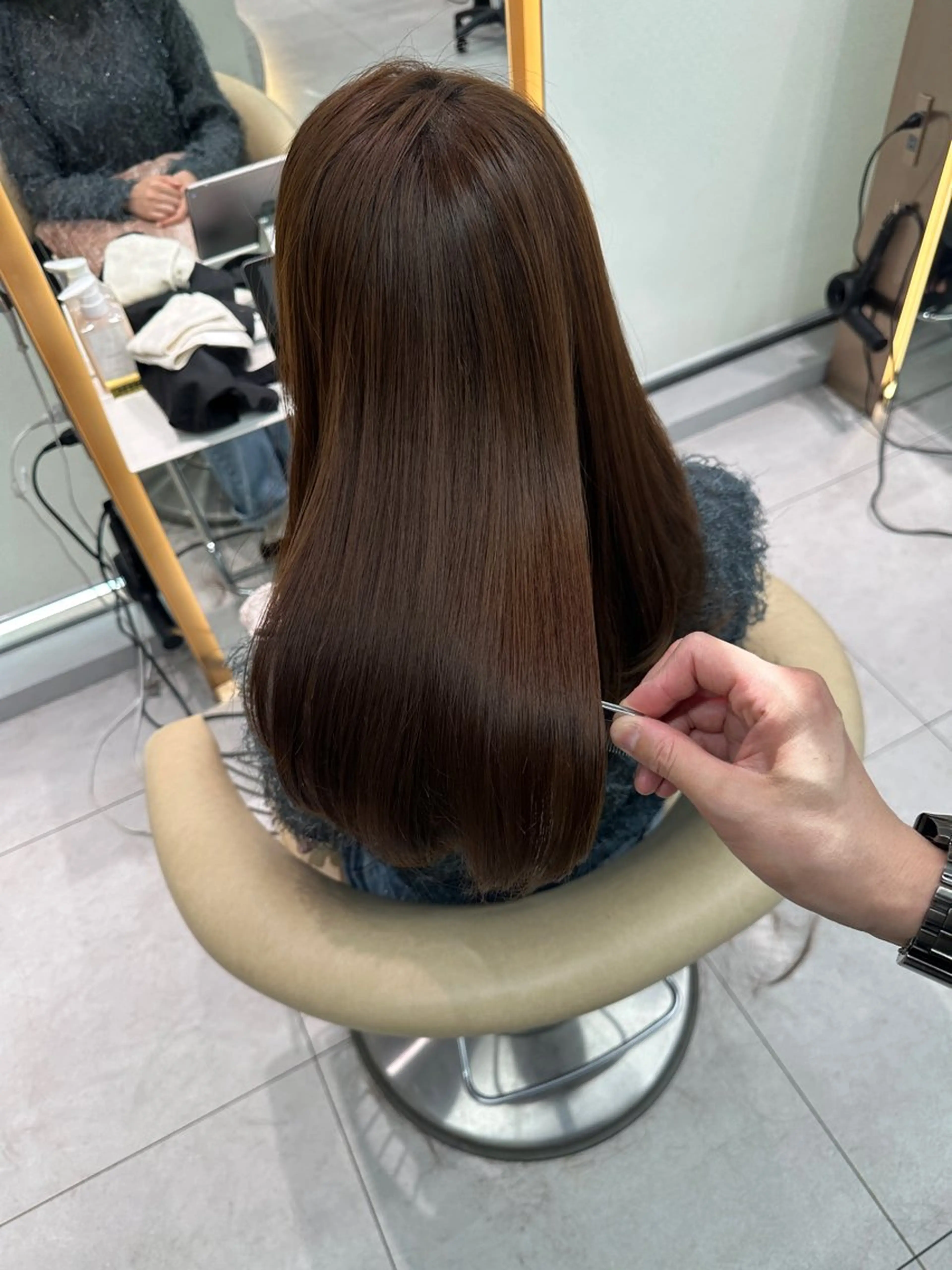 ロング カラー カット 縮毛矯正 トリートメント 《髪質改善✖️オリー ブ🧸》小嶋拓也のヘアスタイル