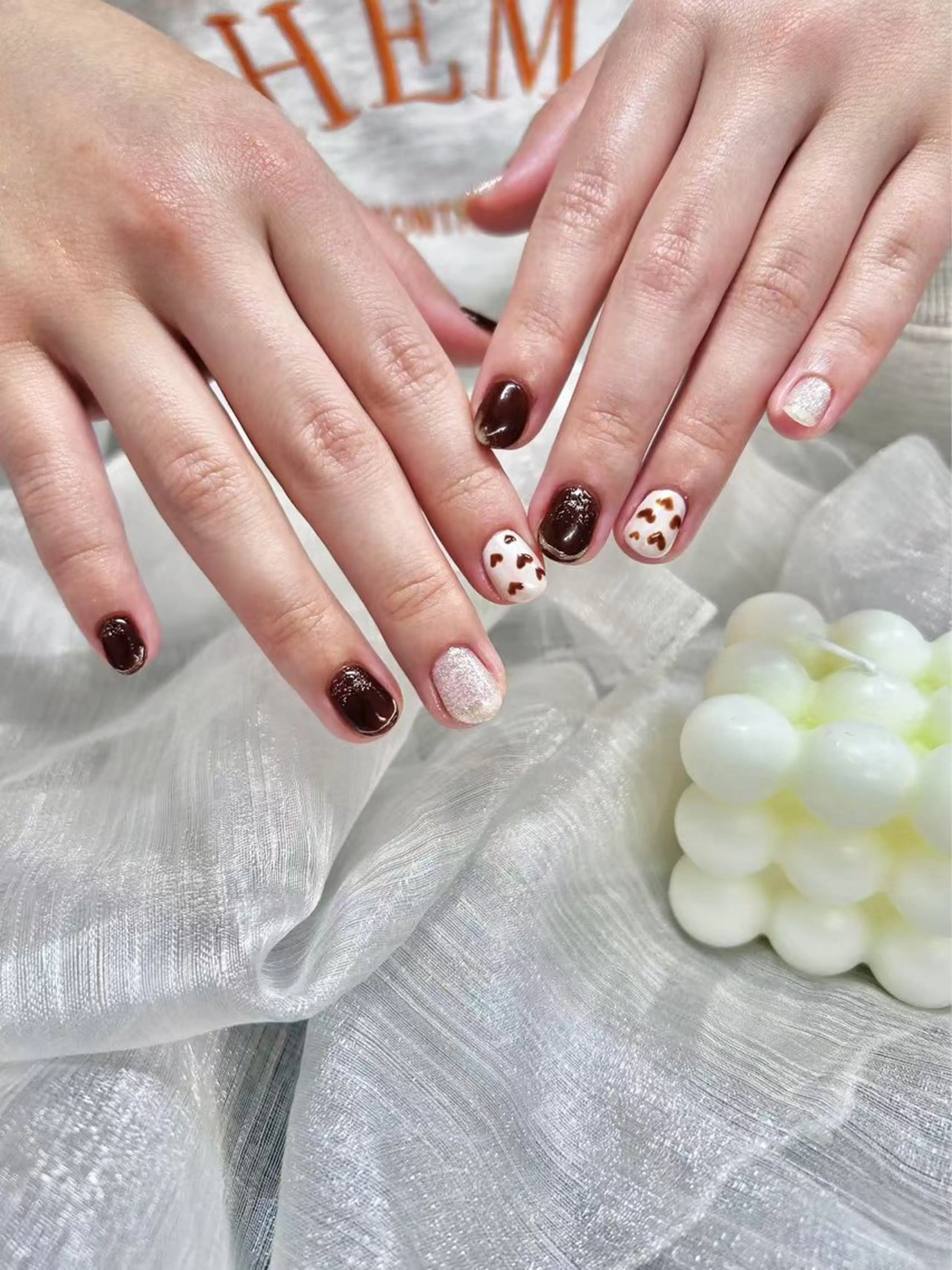 ネイル スカルプネイル シンプルネイル Lu nailsalonのネイルデザイン