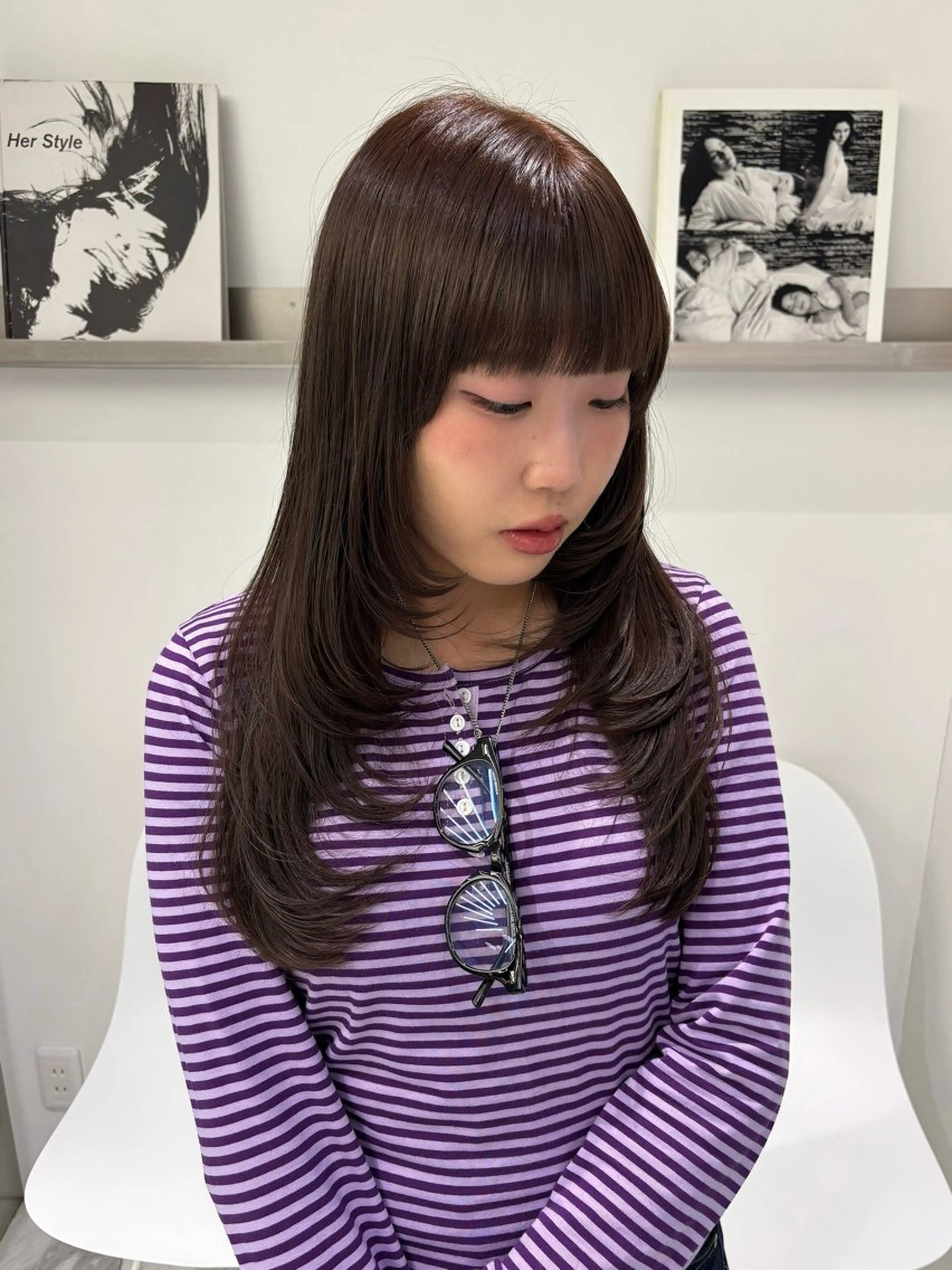 ロング カット ハイトーン／ レイヤーmiyu🪽のヘアスタイル