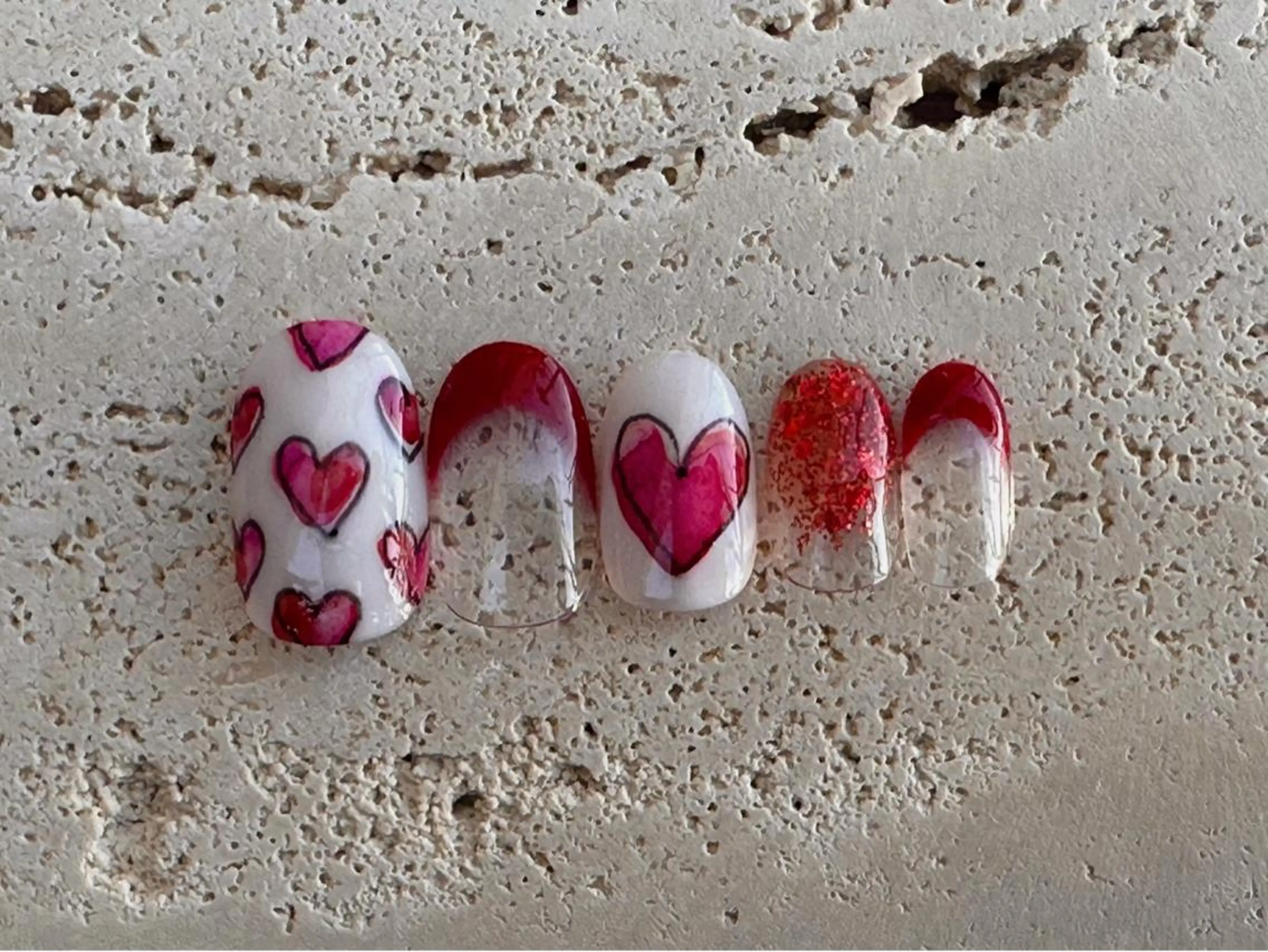 ネイル バレンタイン ハンドネイル Nail Katoのネイルデザイン