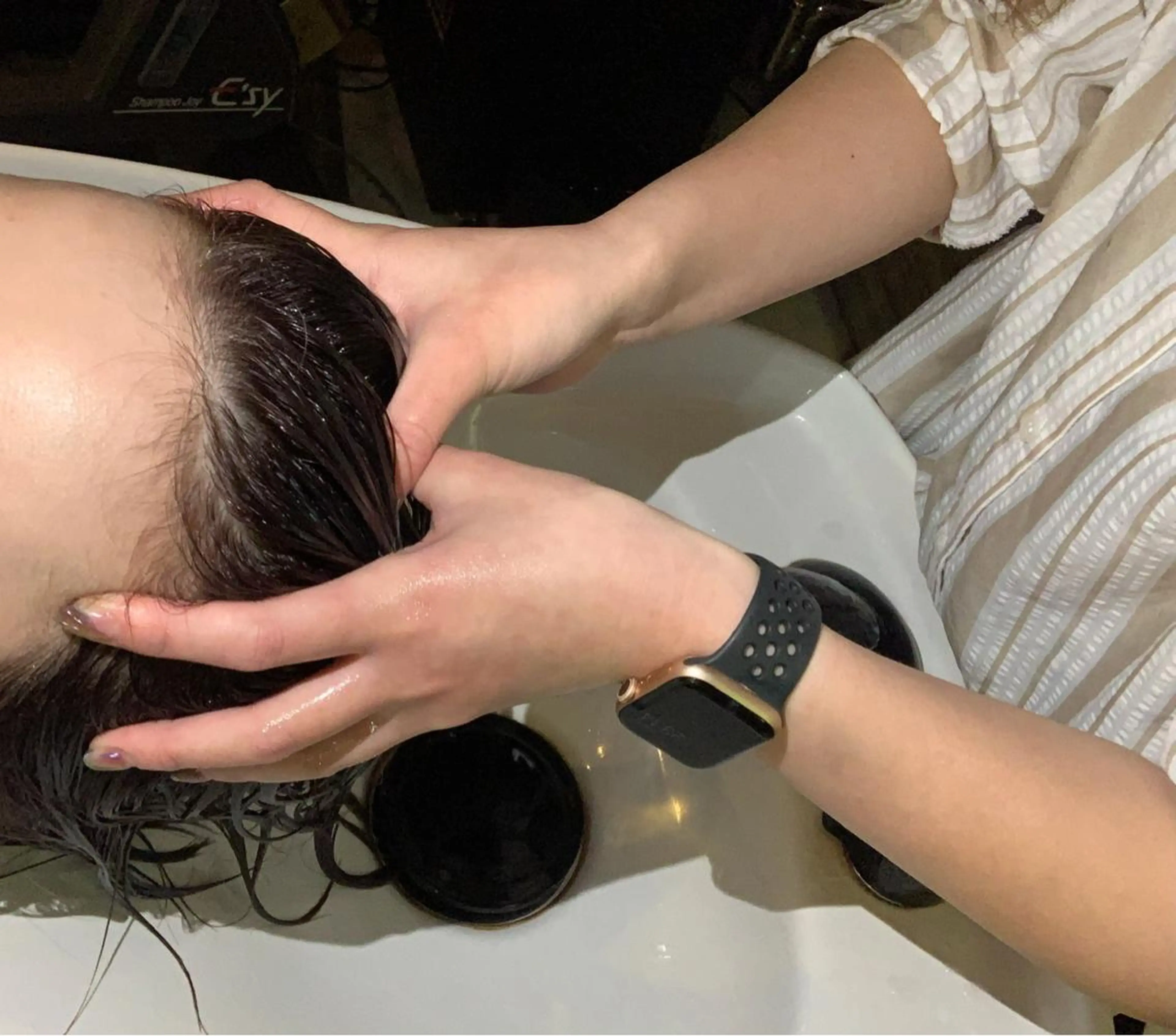 ロング メンズ ヘッドスパ 透明感カラー& メンズアイブロウ専門のヘアスタイル