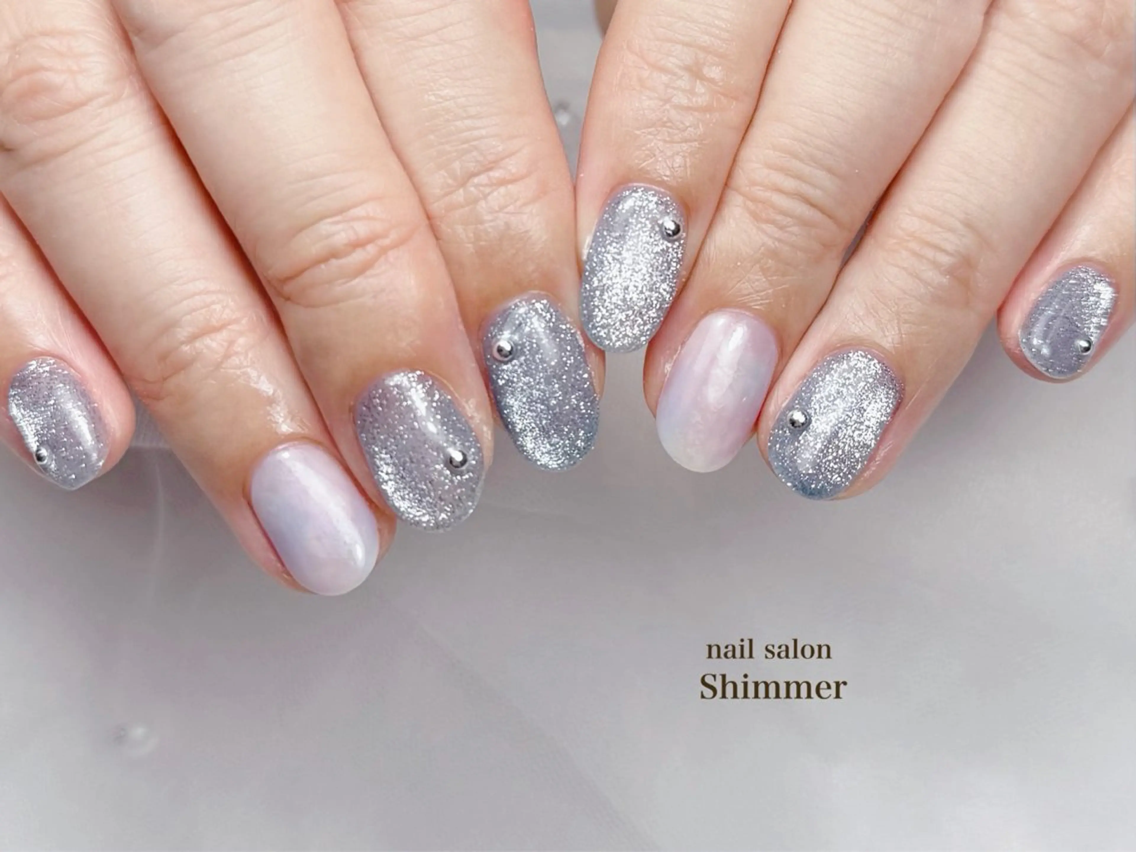 ネイル ハンドネイル Shimmer Risaのネイルデザイン