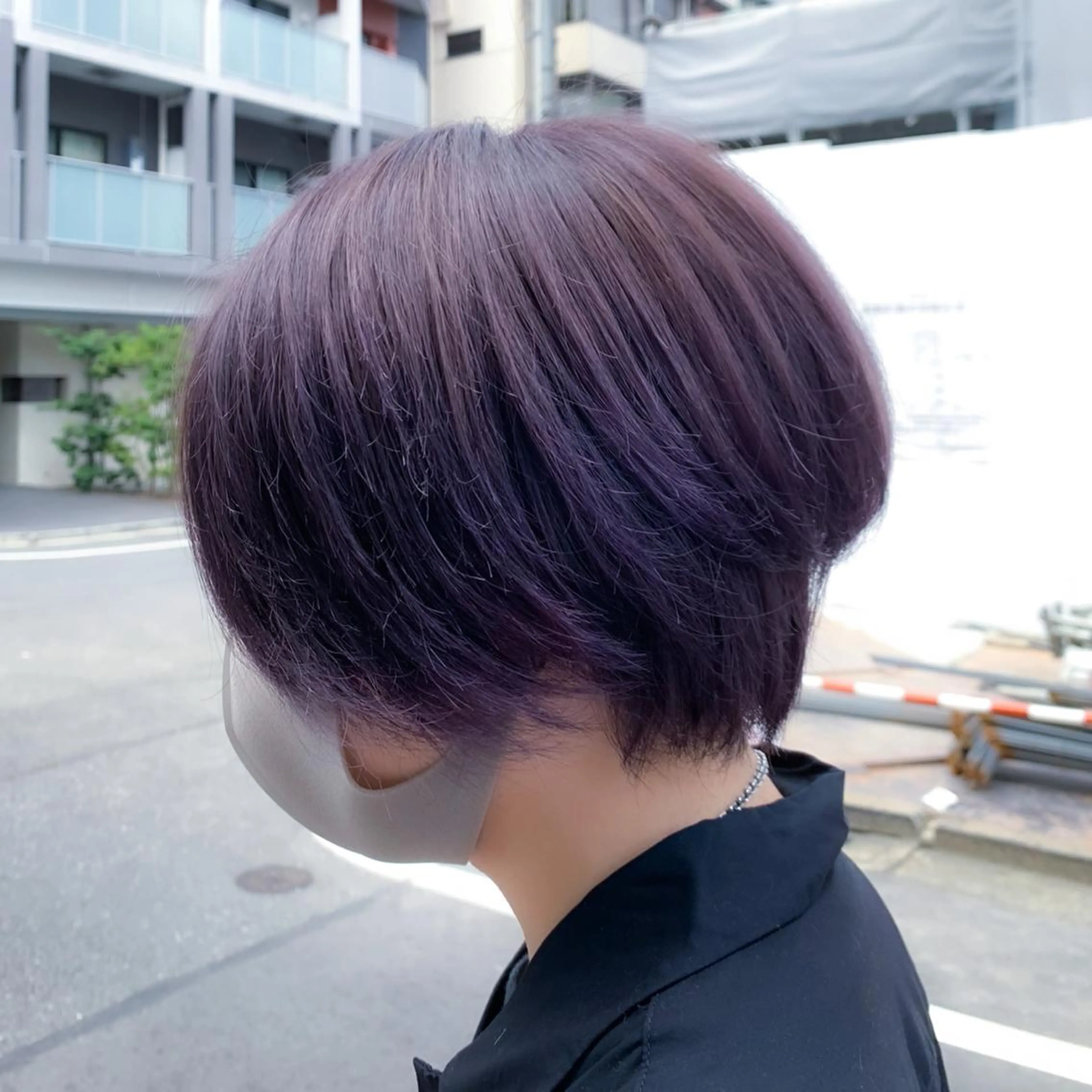 ショート カラー アッシュ パープルカラー Watanabe Kentarouのヘアスタイル