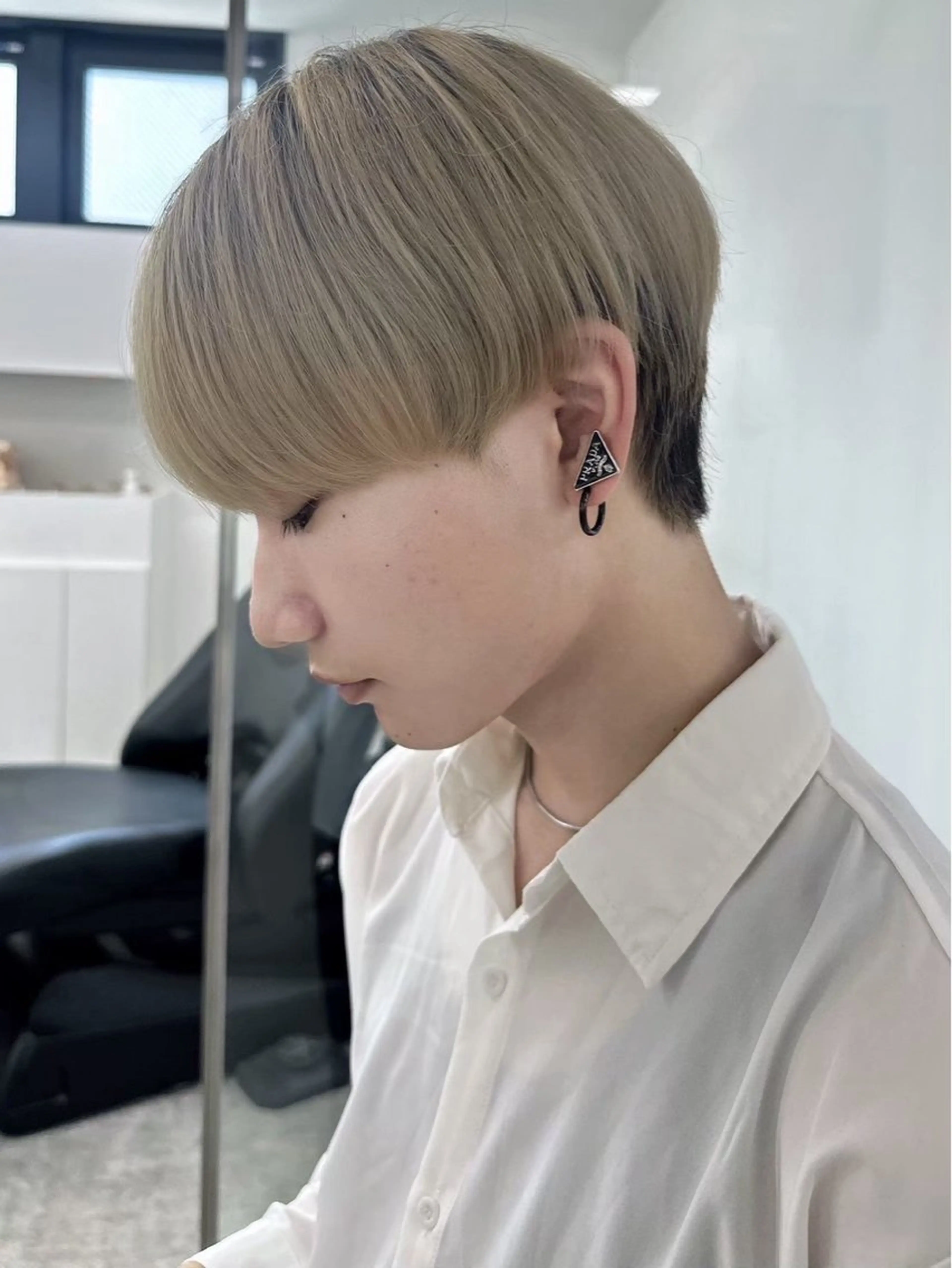 ショート カラー メンズ ヘアカラー 長谷川 隆之介のヘアスタイル