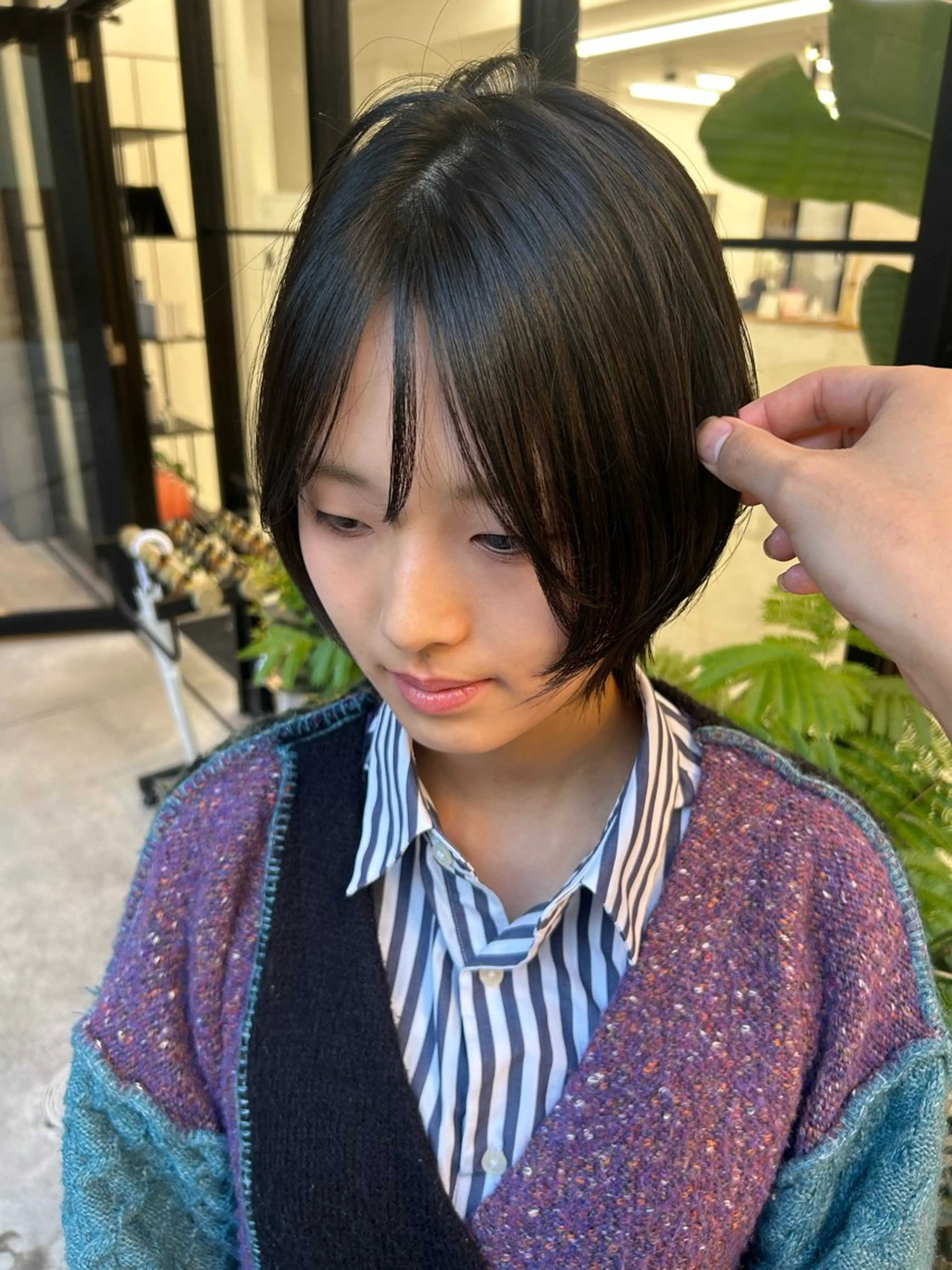 ショート ボブレイヤー ボブ レイヤーカット sand osaka所属・きたやまこう /縮毛矯正/髪質改善のヘアスタイル