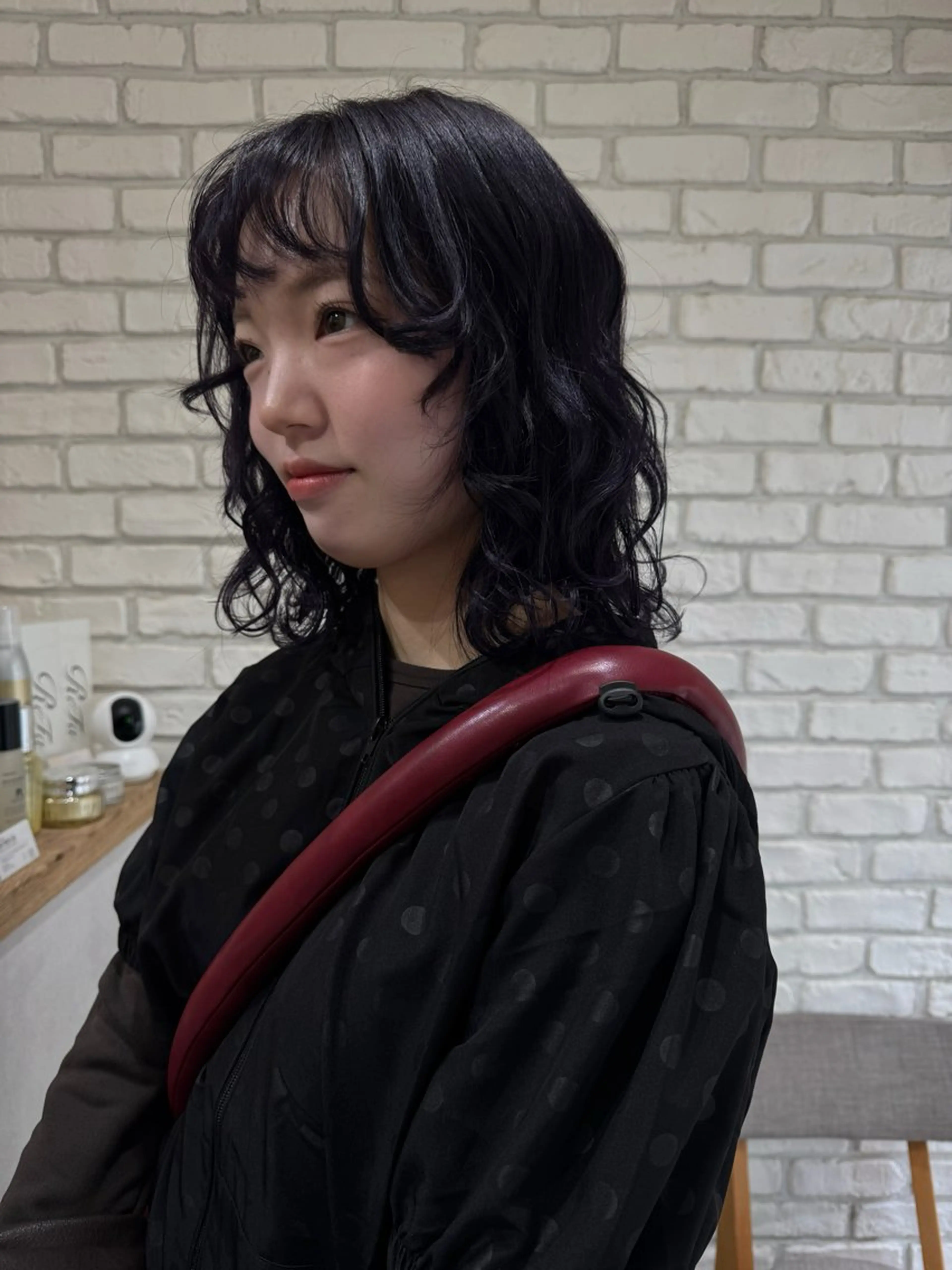 ミディアム ヘアカラー 阿部 ことみ /パーマモデルのヘアスタイル