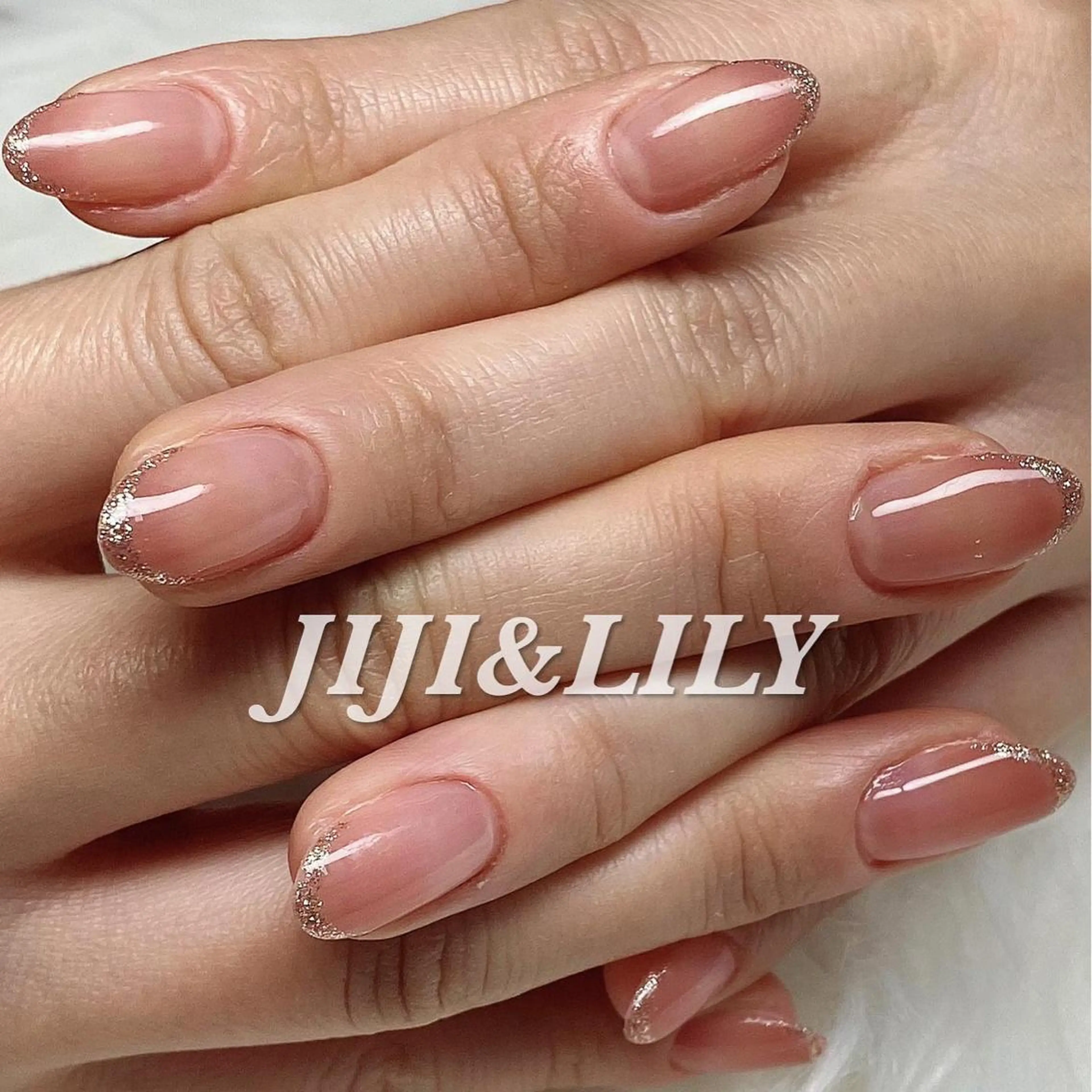 ネイル フレンチネイル ラメ(グリッター) シンプルネイル 豊田 圭子のネイルデザイン