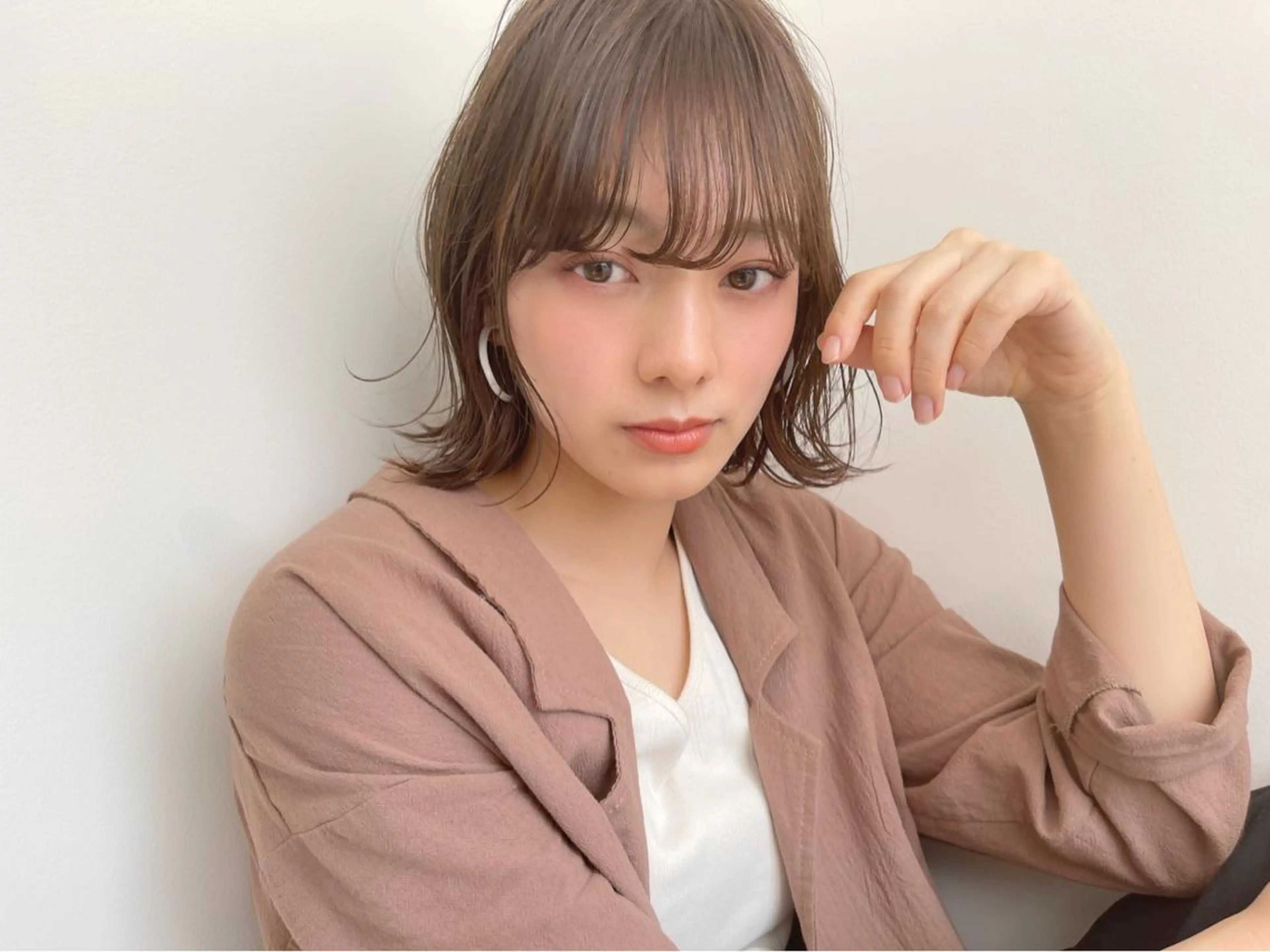 ミディアム カット ヘアカラー トリートメント イメチェンカット✂️ 錦糸町佐藤店長のヘアスタイル