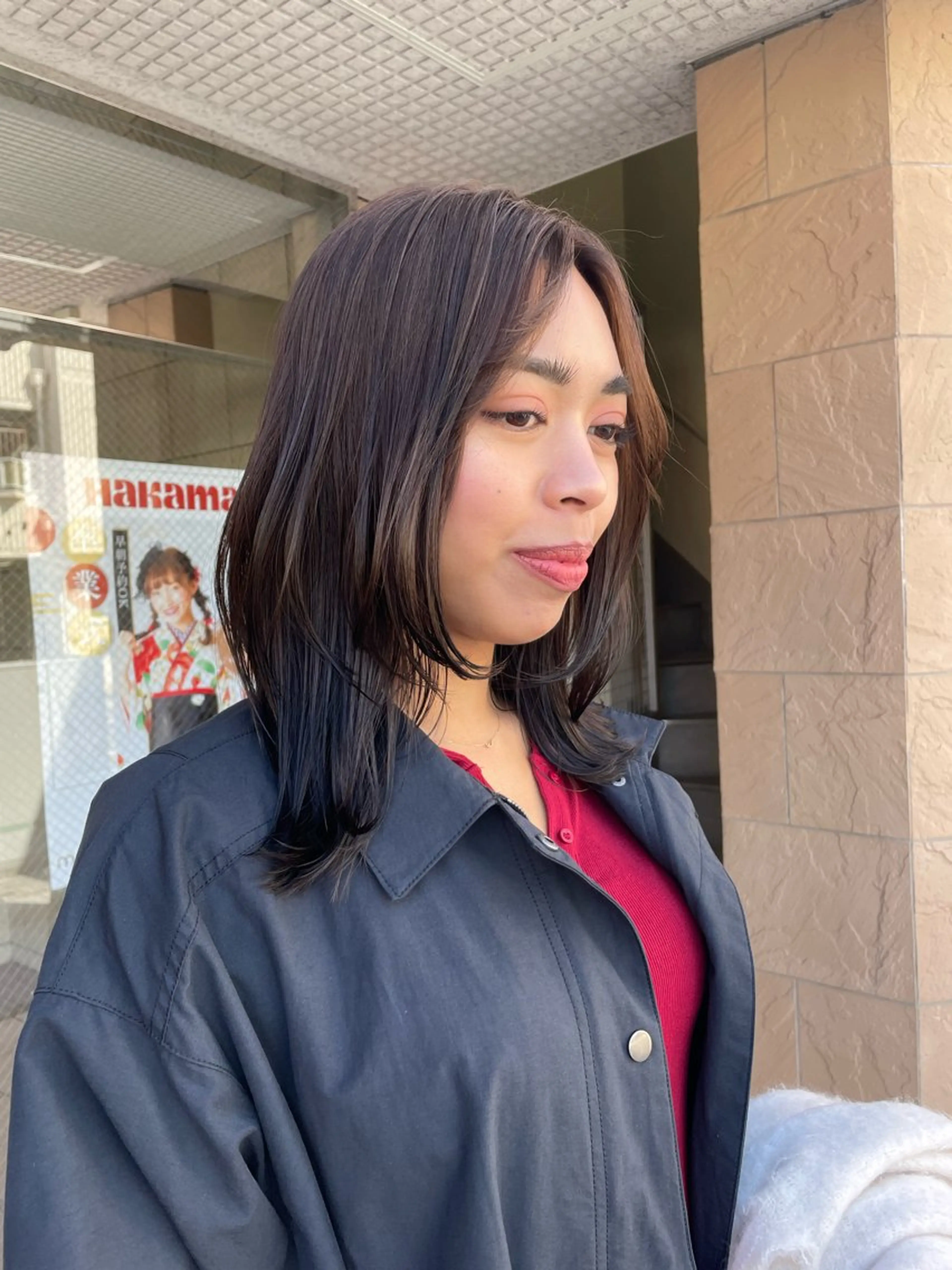 ミディアム カラー ヘアアレンジ 透明感カラー スズキ シオリのヘアスタイル