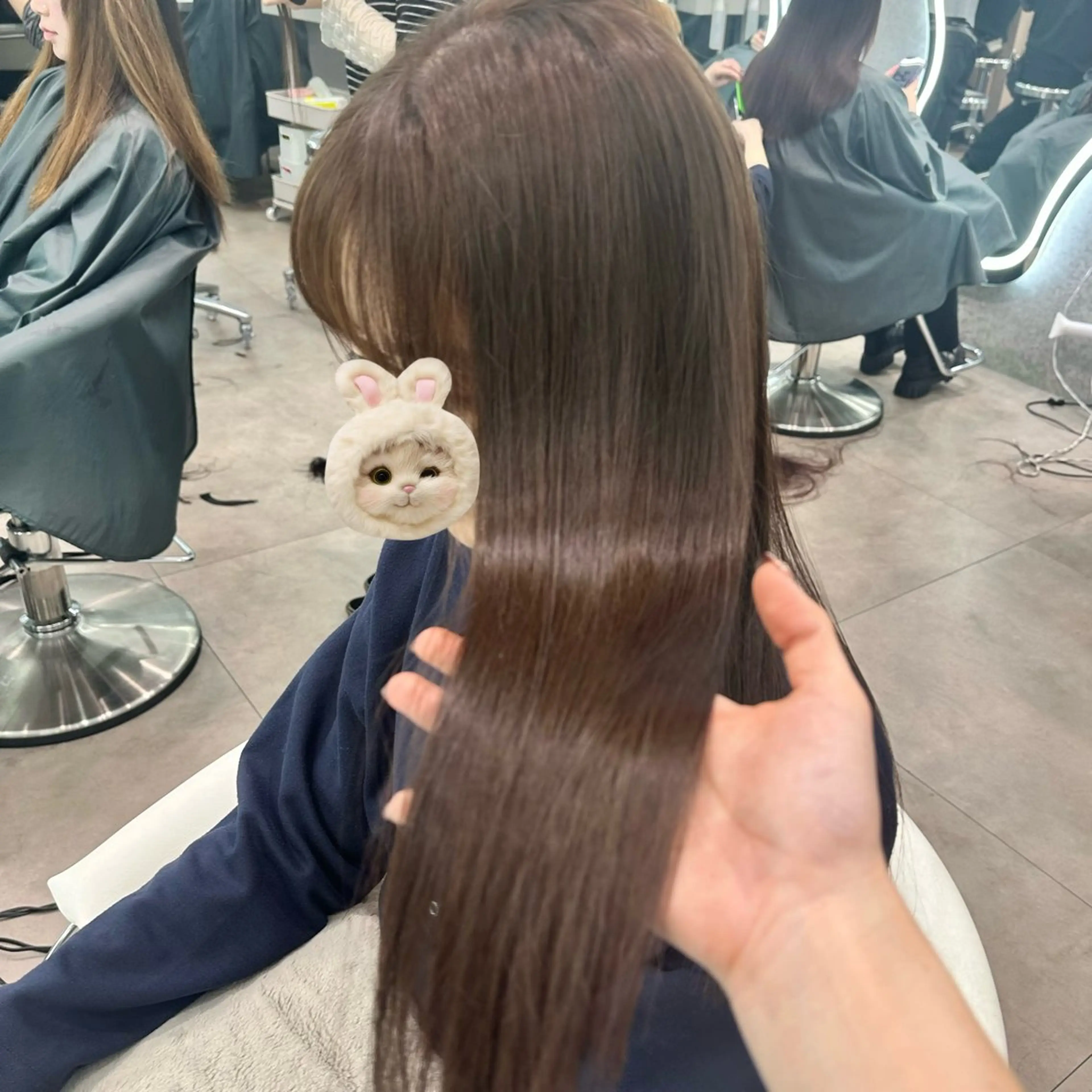 ミディアム ブリーチなしW🎀 髪質改善／はのんのヘアスタイル
