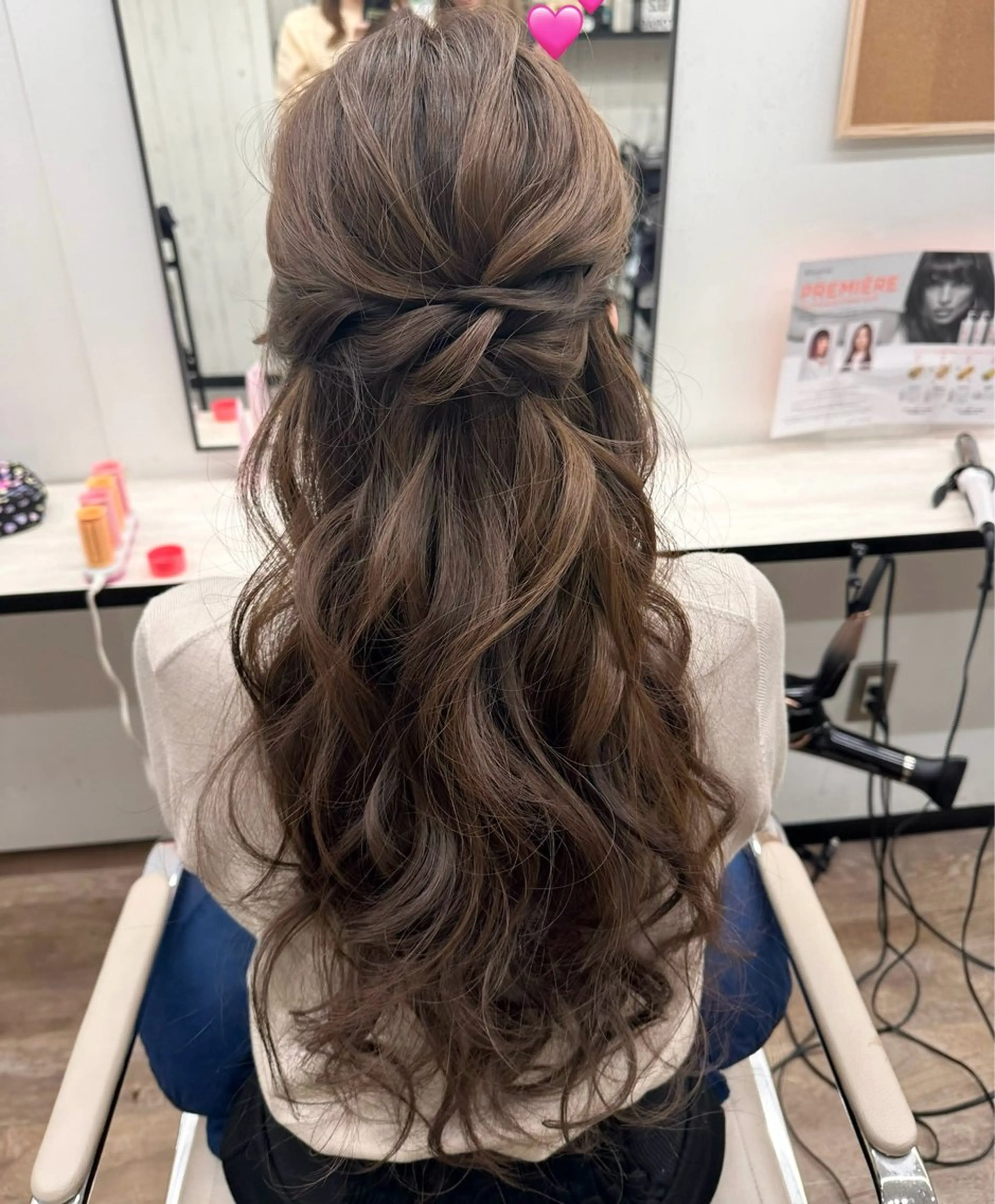 ヘアアレンジ ハーフアップ ヘアセット ⟡.·mamiya 縮毛矯正/ヘアセットのヘアスタイル