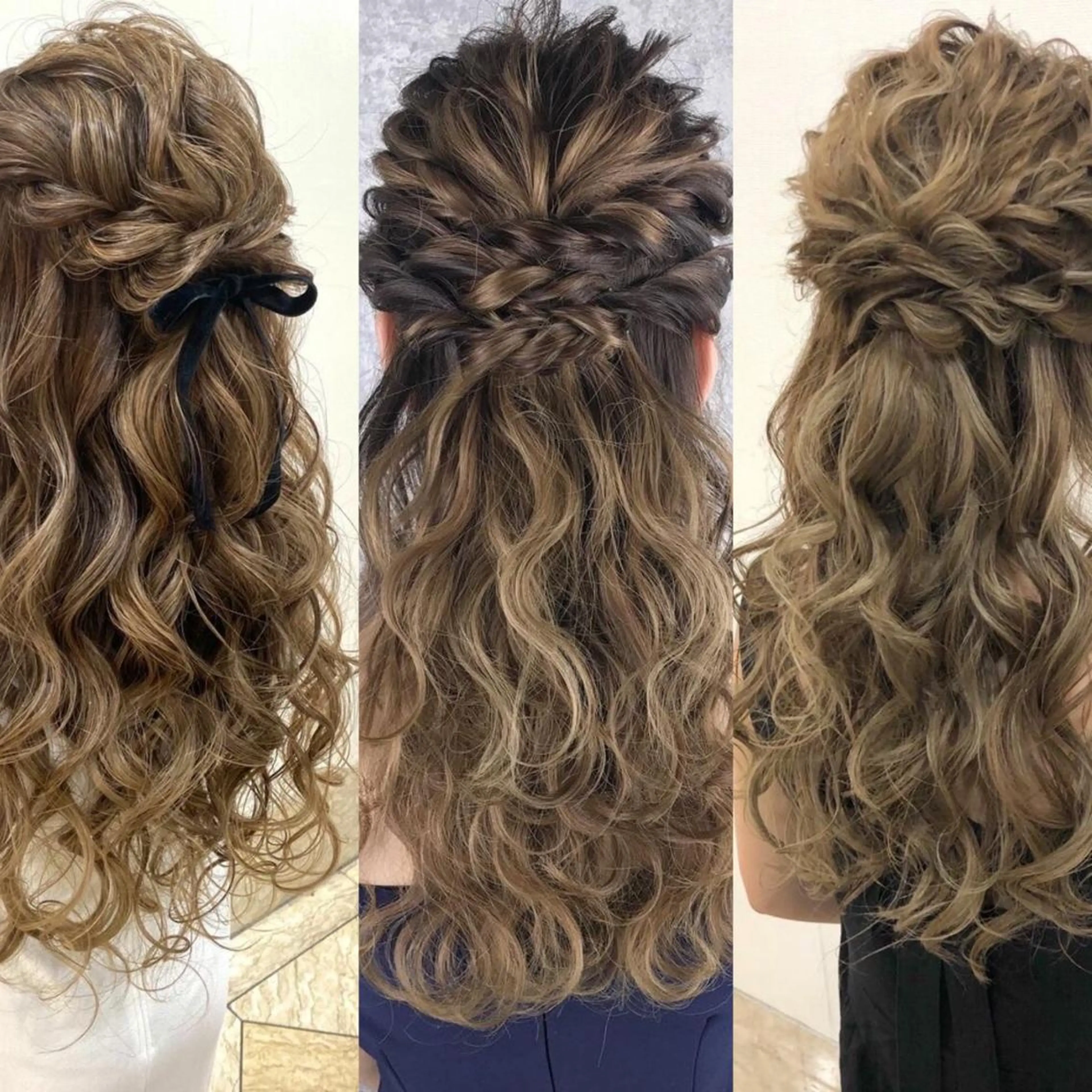 セミロング ヘアアレンジ メンズモテパーマ💙 fuwaのヘアスタイル