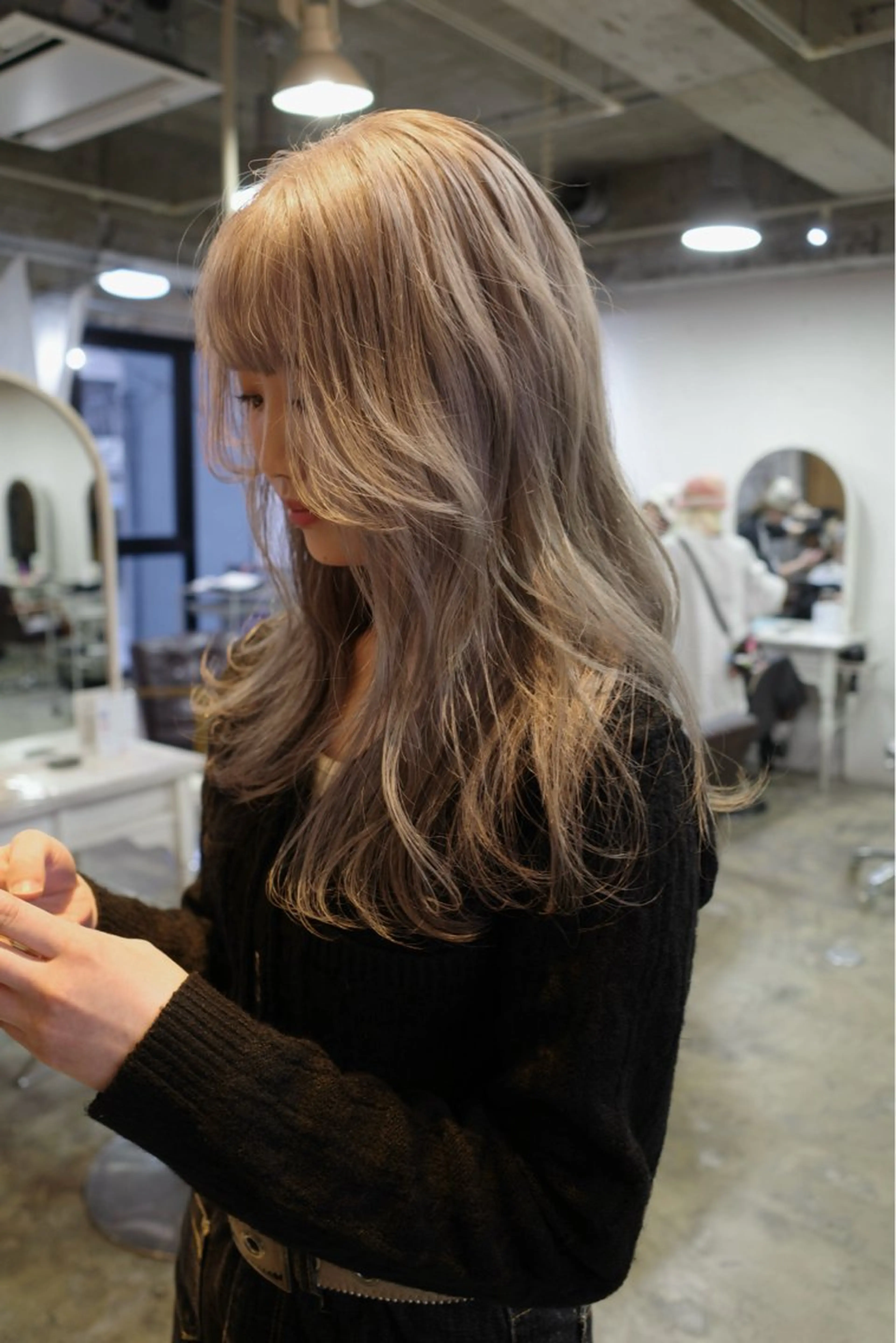 ロング ヘアカラー 福岡美容室ハイトーン koudaiのヘアスタイル