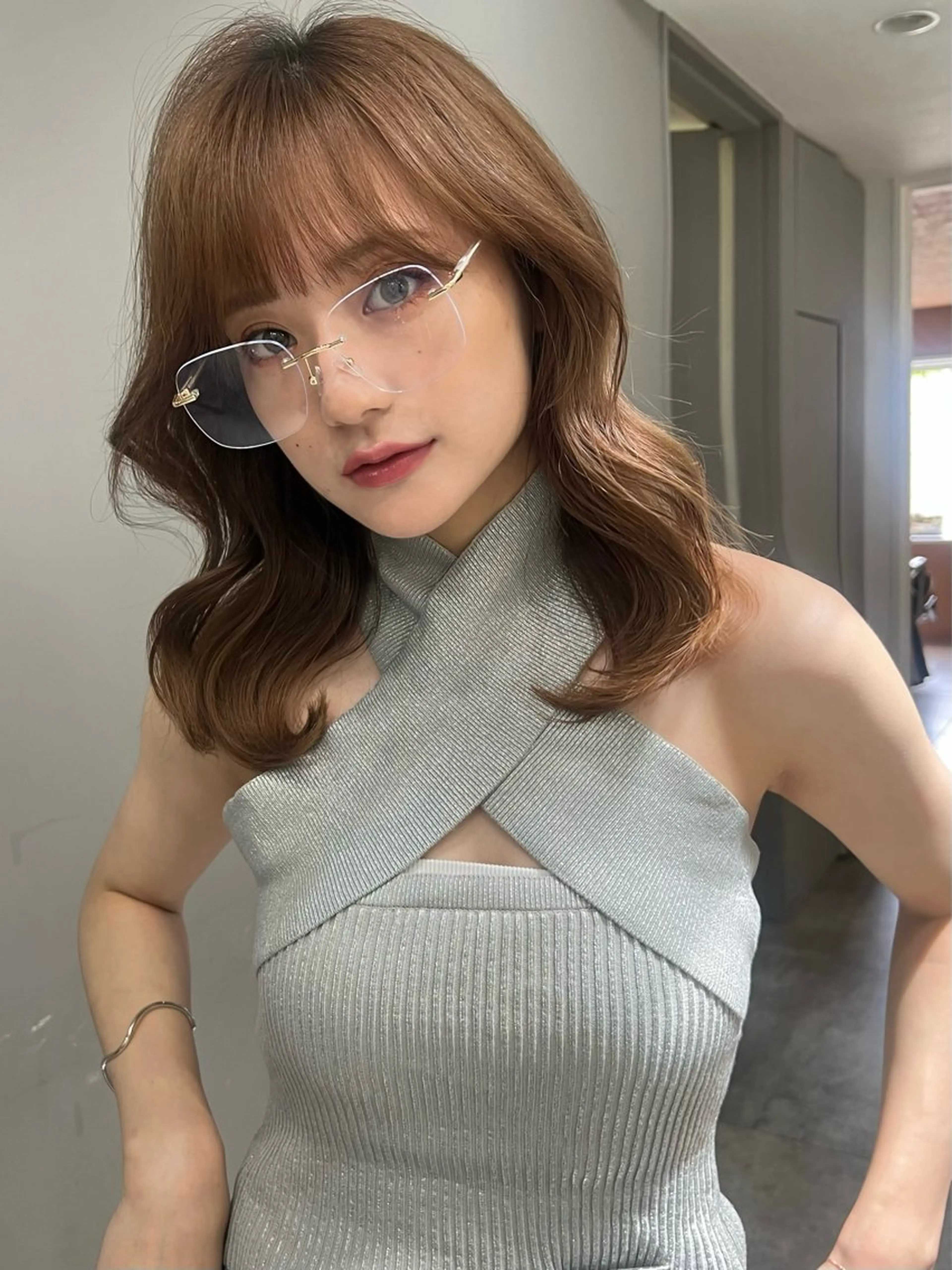 セミロング カラー 韓国技術習得者🩰 narumi🤍のヘアスタイル