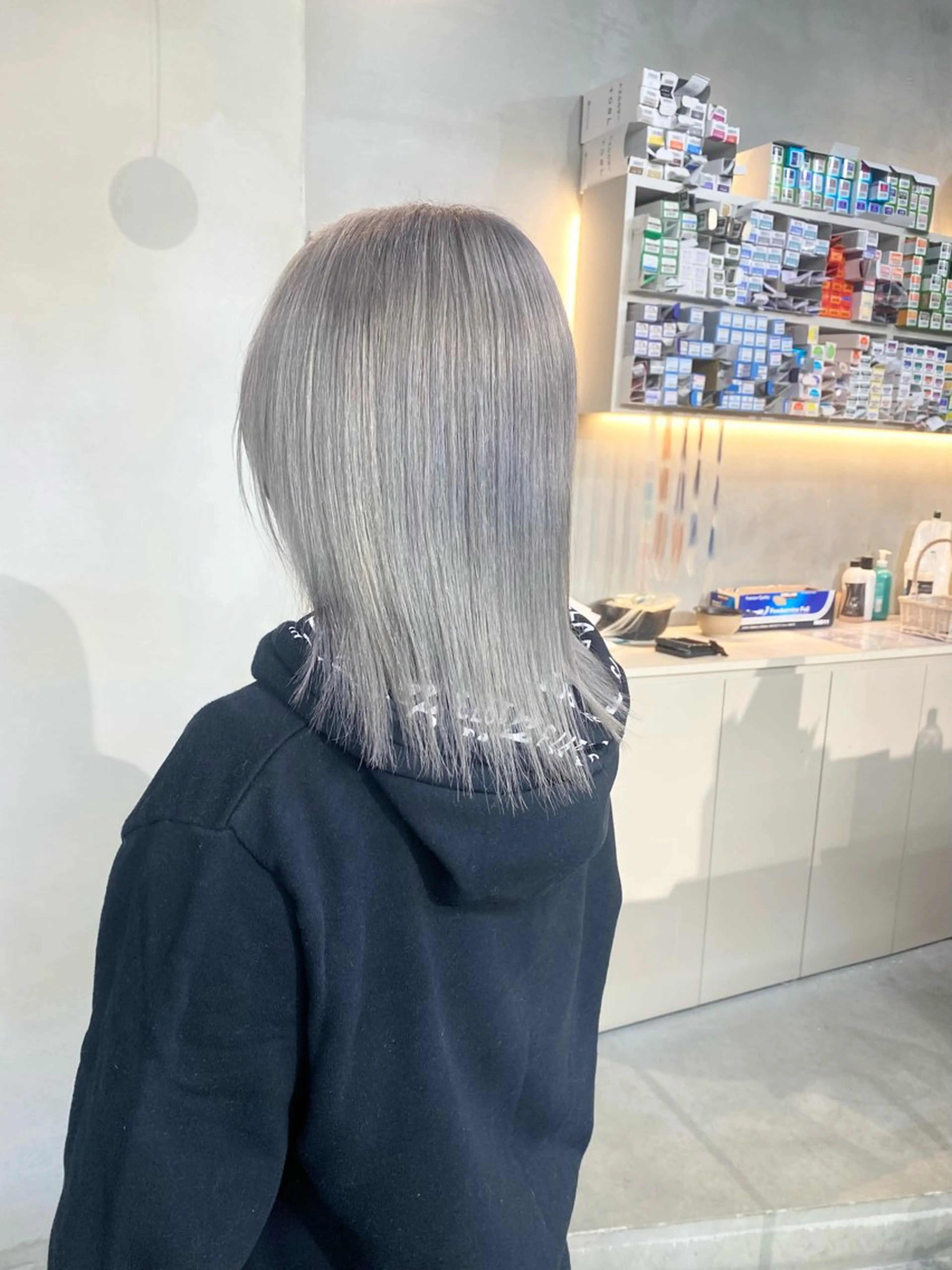 ミディアム カラー ヘアカラー 前橋 姫奈のヘアスタイル