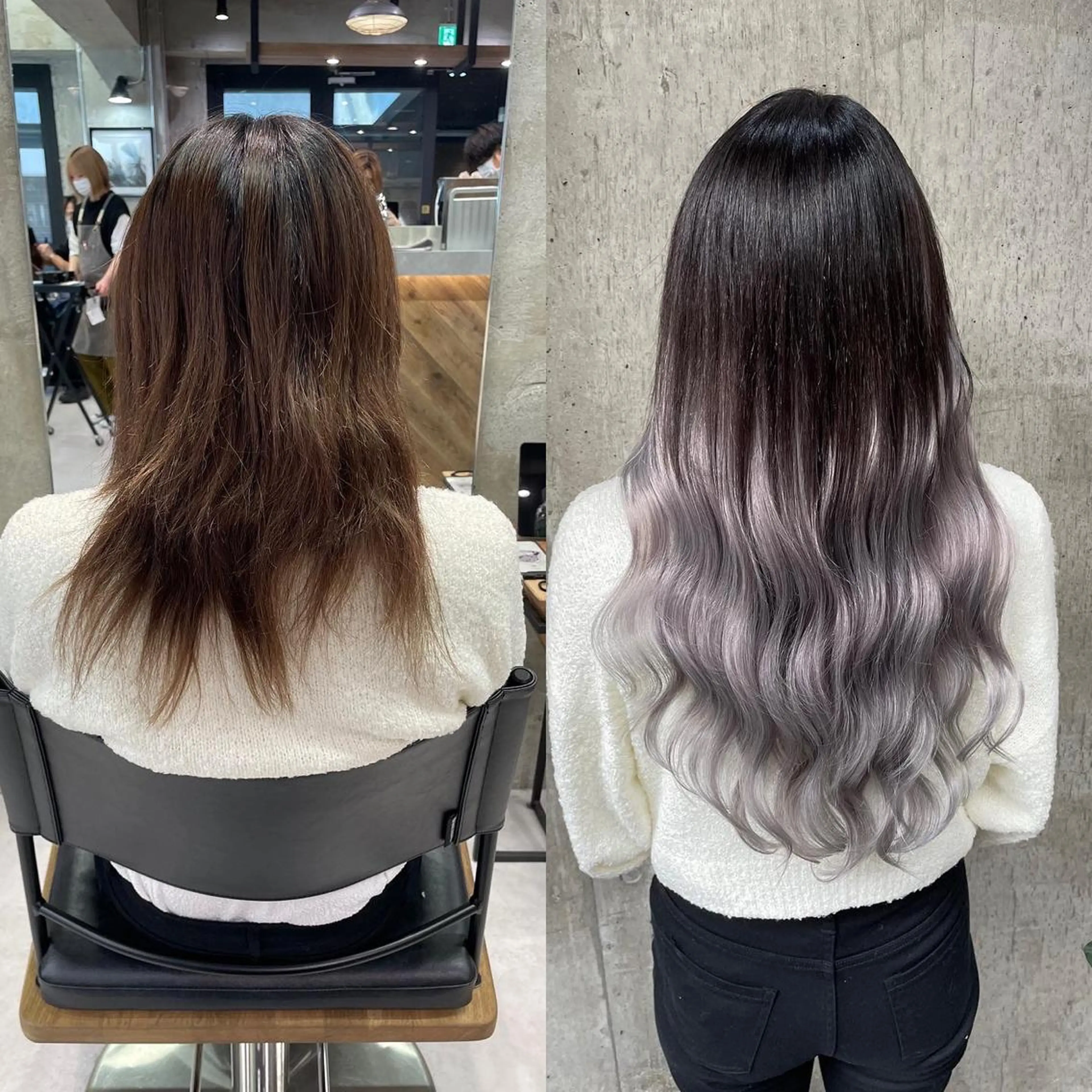 ロング カラー ヘアアレンジ エクステ TATSUYA アートディレクターのヘアスタイル