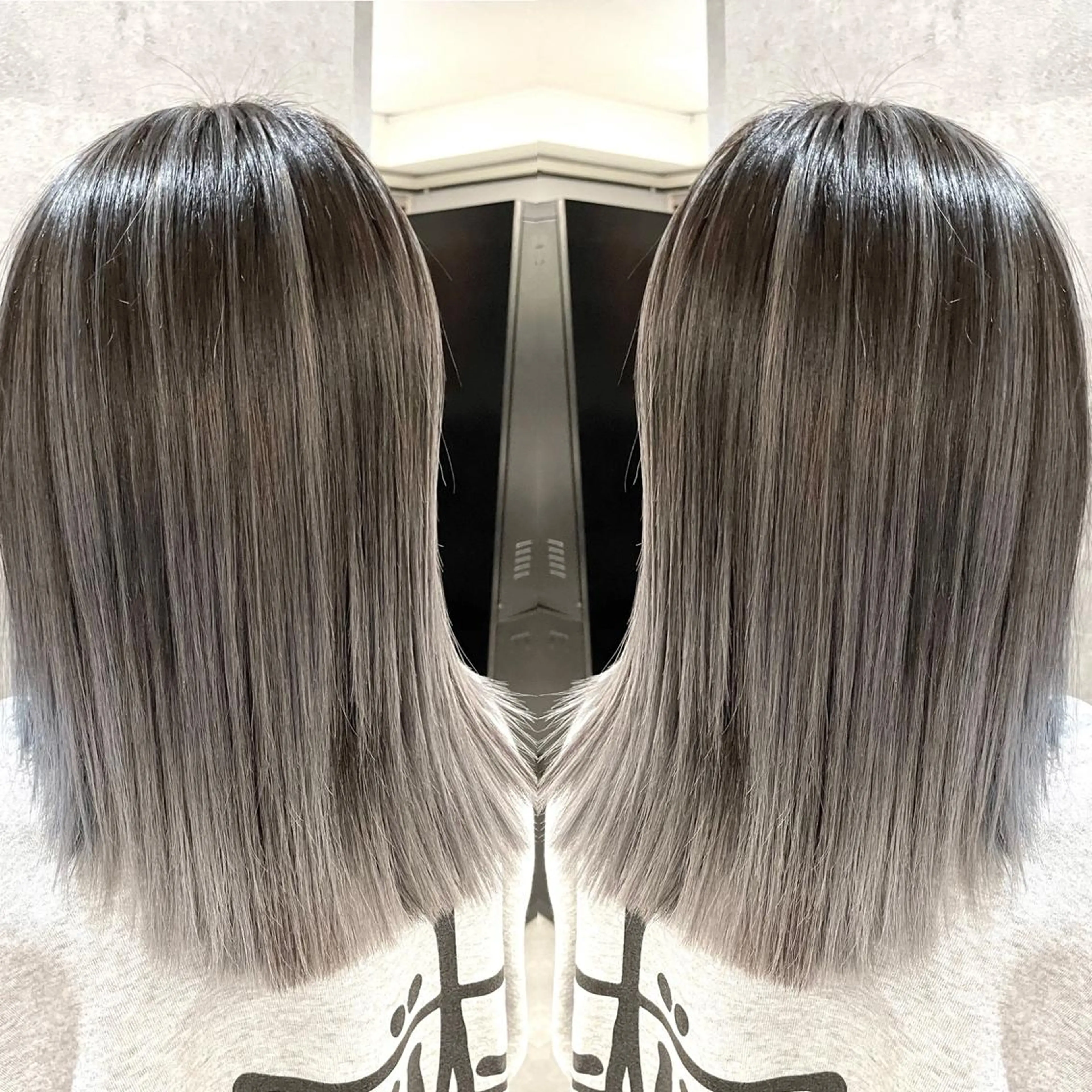 セミロング カラー バレイヤージュ レイヤーカット MiL所属・✨ハイトーン✨ 濱田知孝のヘアスタイル