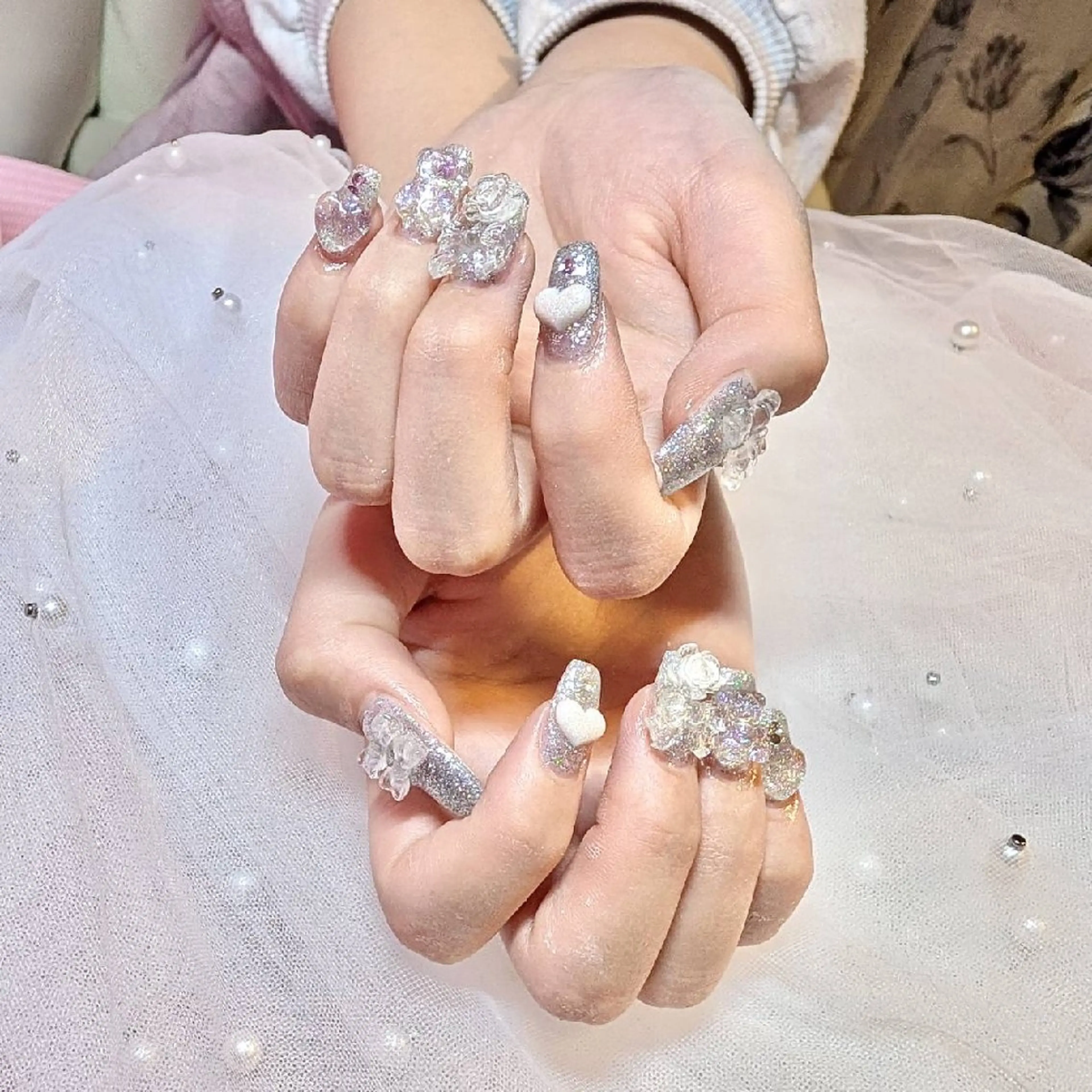 ネイル 長さ出し ネイルチップ ハンドネイル Alissa Nailのネイルデザイン