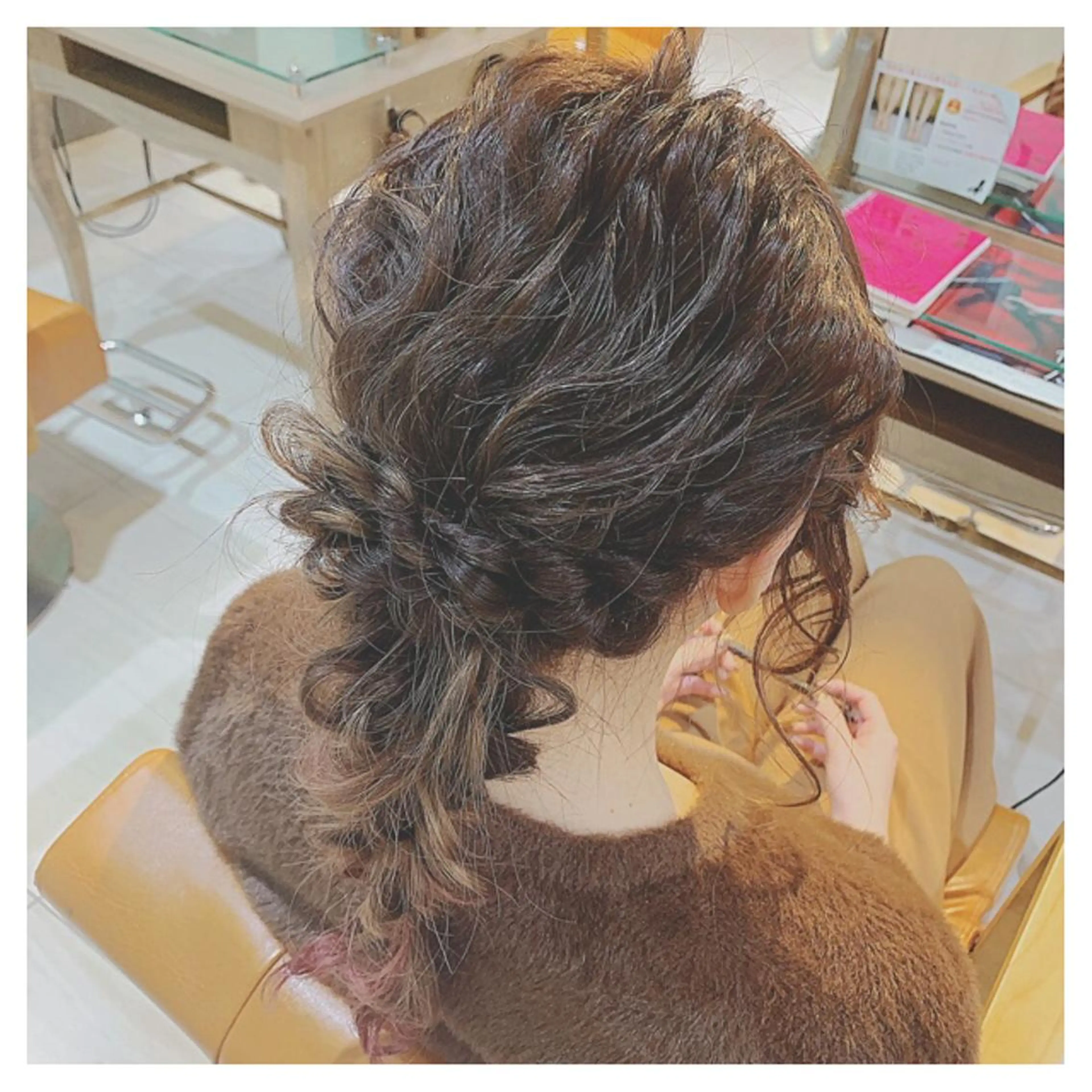 ヘアアレンジ 結婚式・ブライダル ヘアセット 極艶透明感カラー🐰 髪質改善/出雲つぐみのヘアスタイル