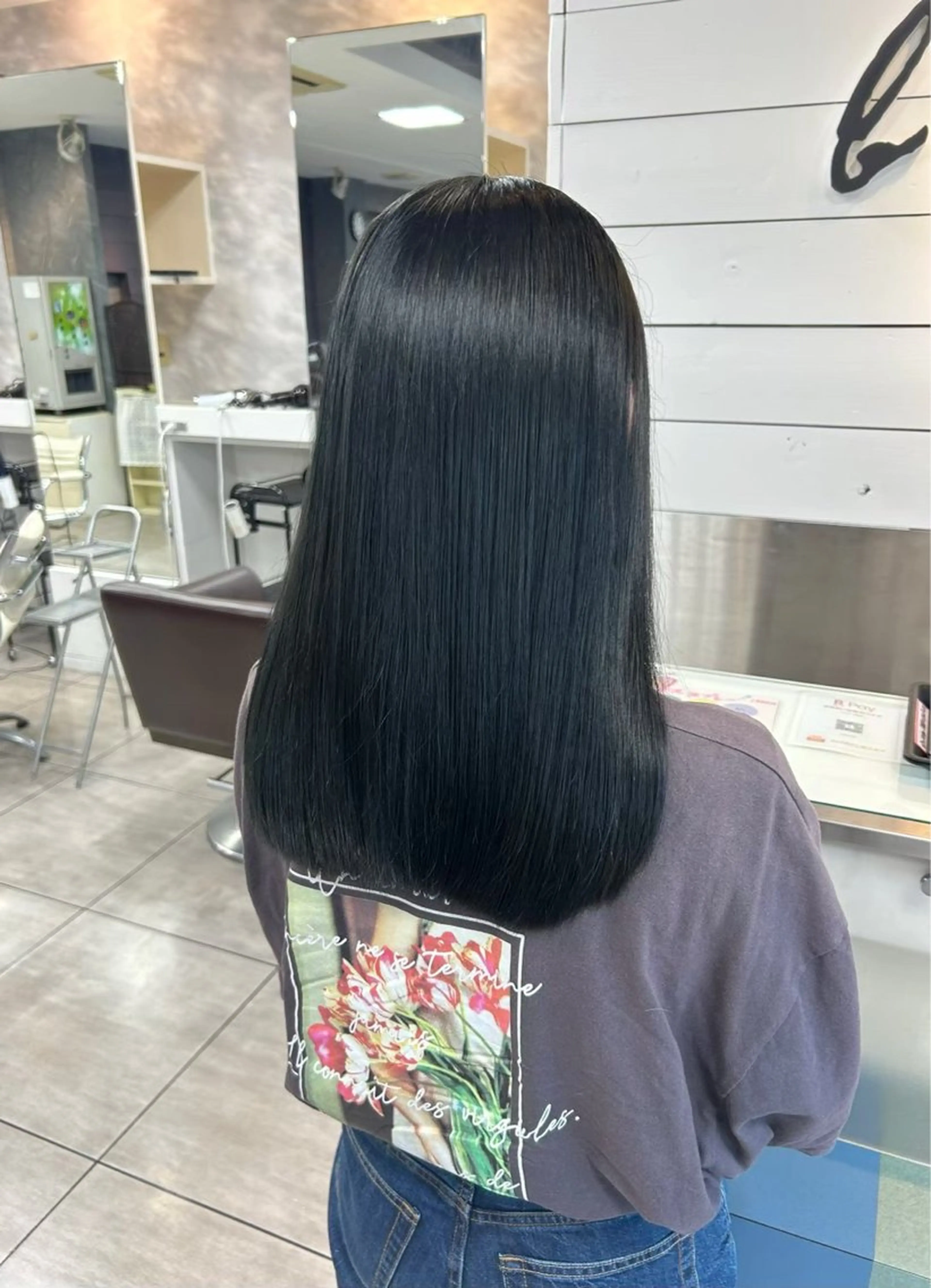 セミロング カット 縮毛矯正 トリートメント 縮毛矯正✖髪質改善 仁木伸明のヘアスタイル