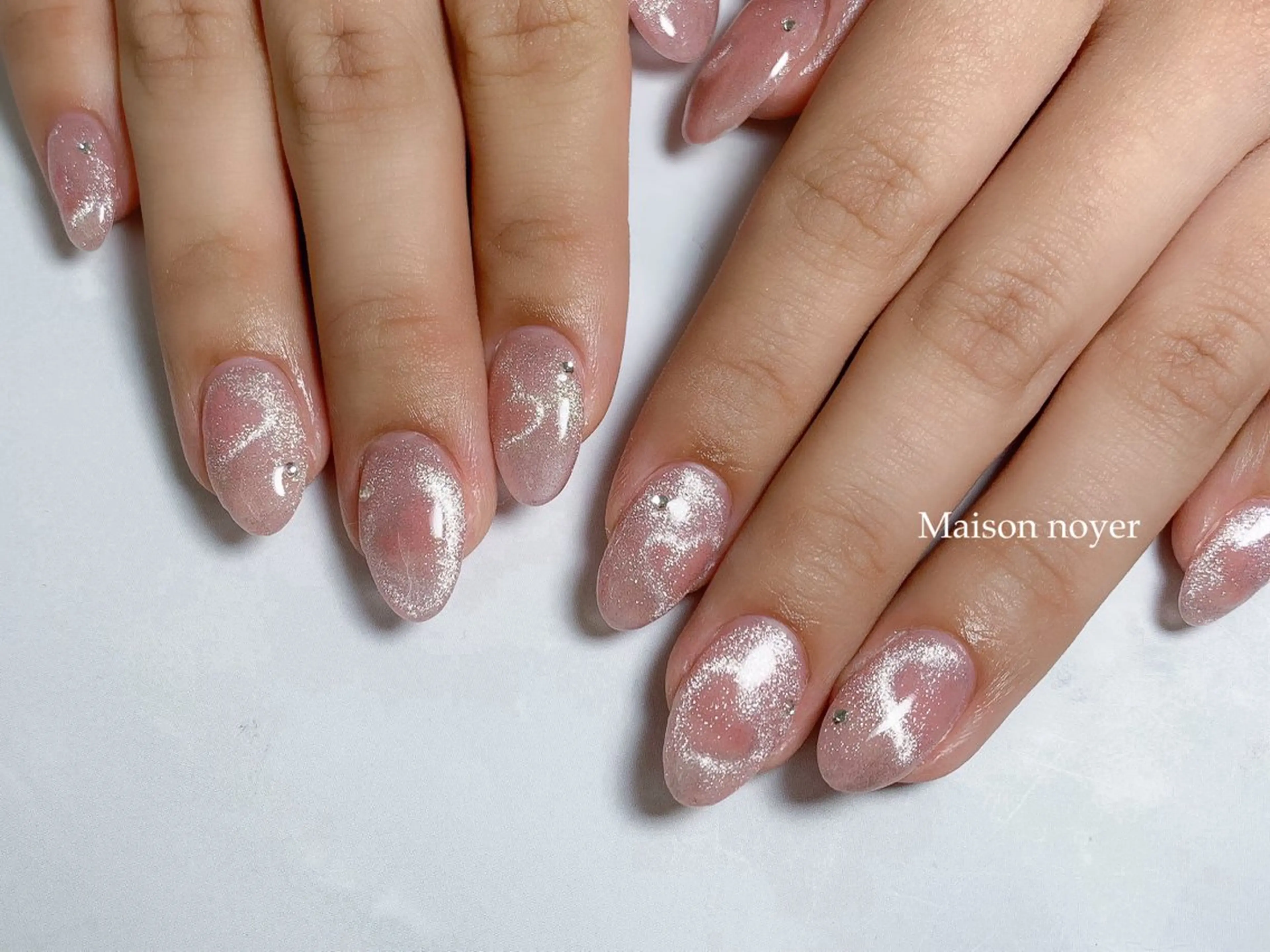 ネイル ハート ハンドネイル Maison noyerのネイルデザイン