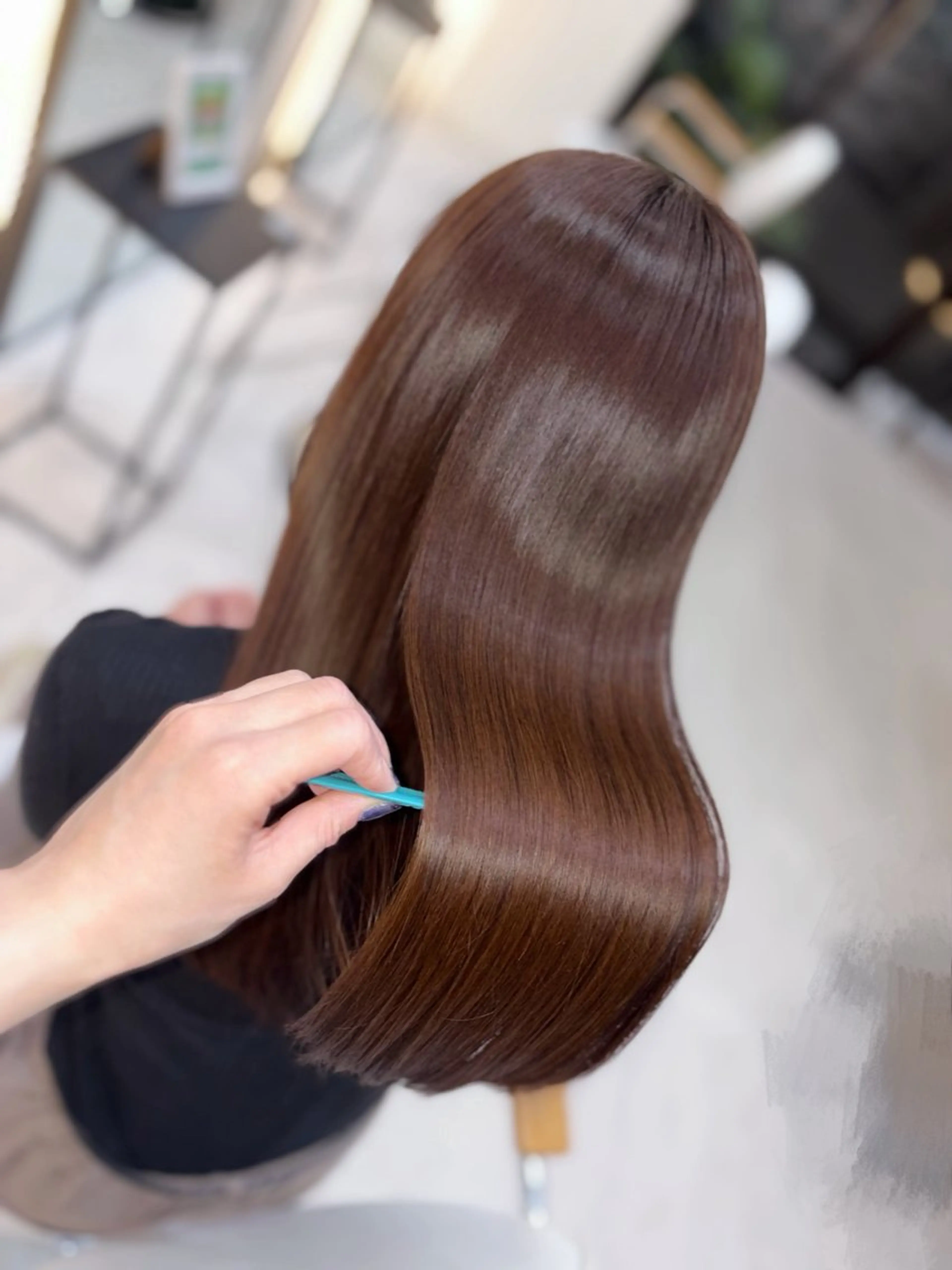 ロング カラー カット ヘアカラー トリートメント 艶髪・透明感カラー・ 韓国ヘア・Yuriのヘアスタイル