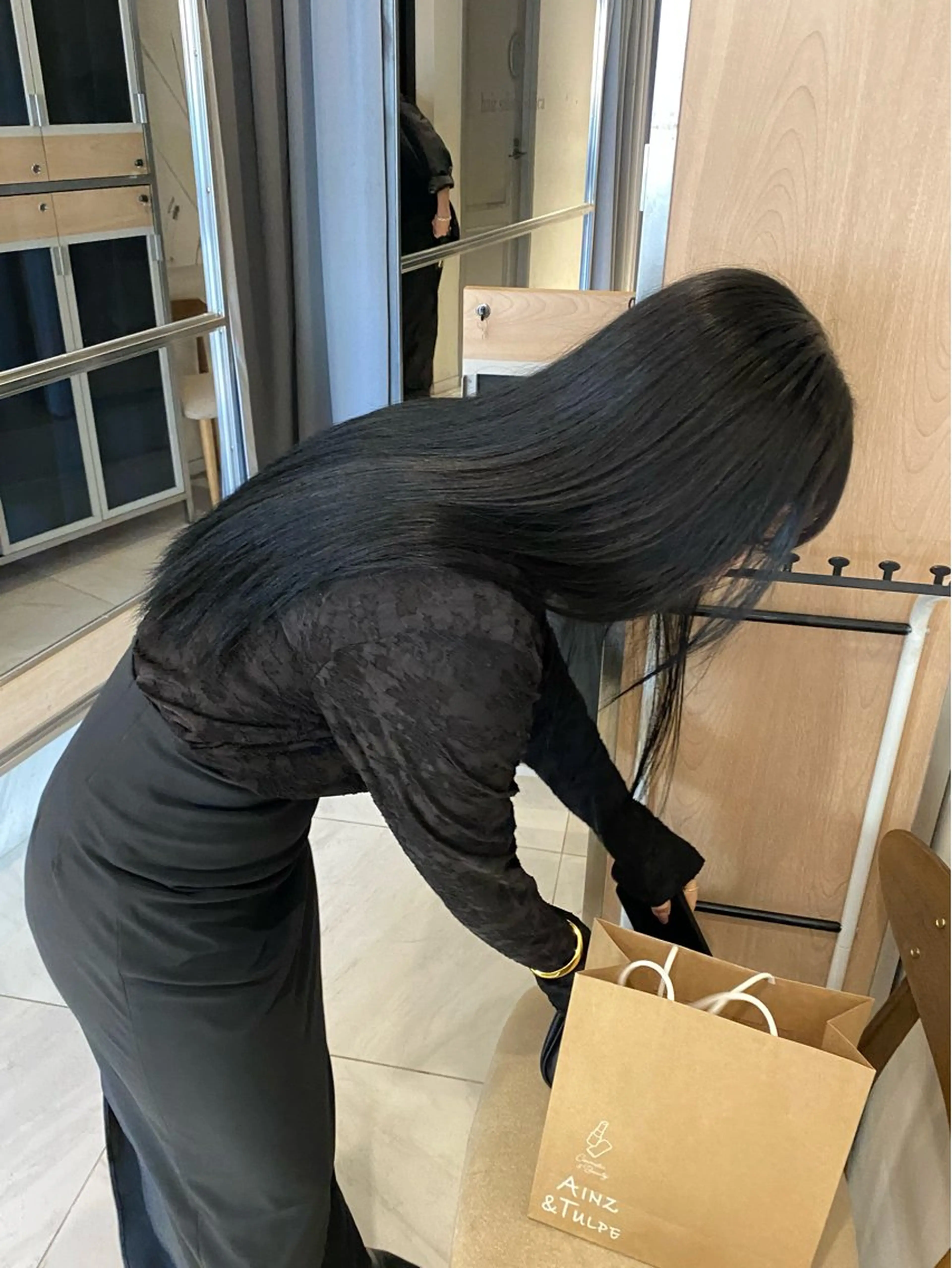 ロング カラー ヘアカラー 縮毛矯正 トリートメント ヘッドスパ ヘアセット 艶髪/ダークトーン 🩶丸山日向のヘアスタイル