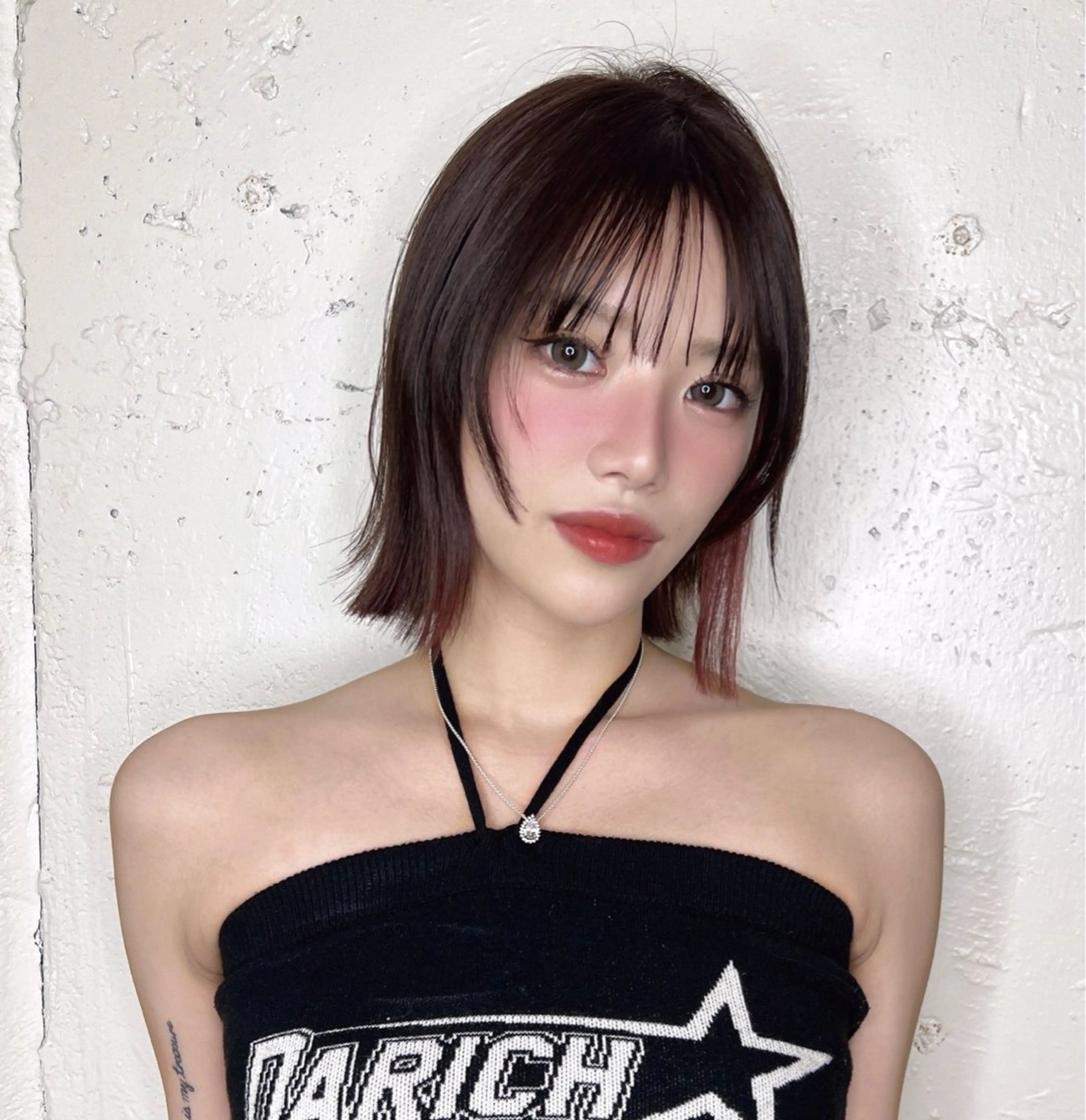 ショート カラー イヤリングカラー ボブ Pocket仙台 💚モエリのヘアスタイル