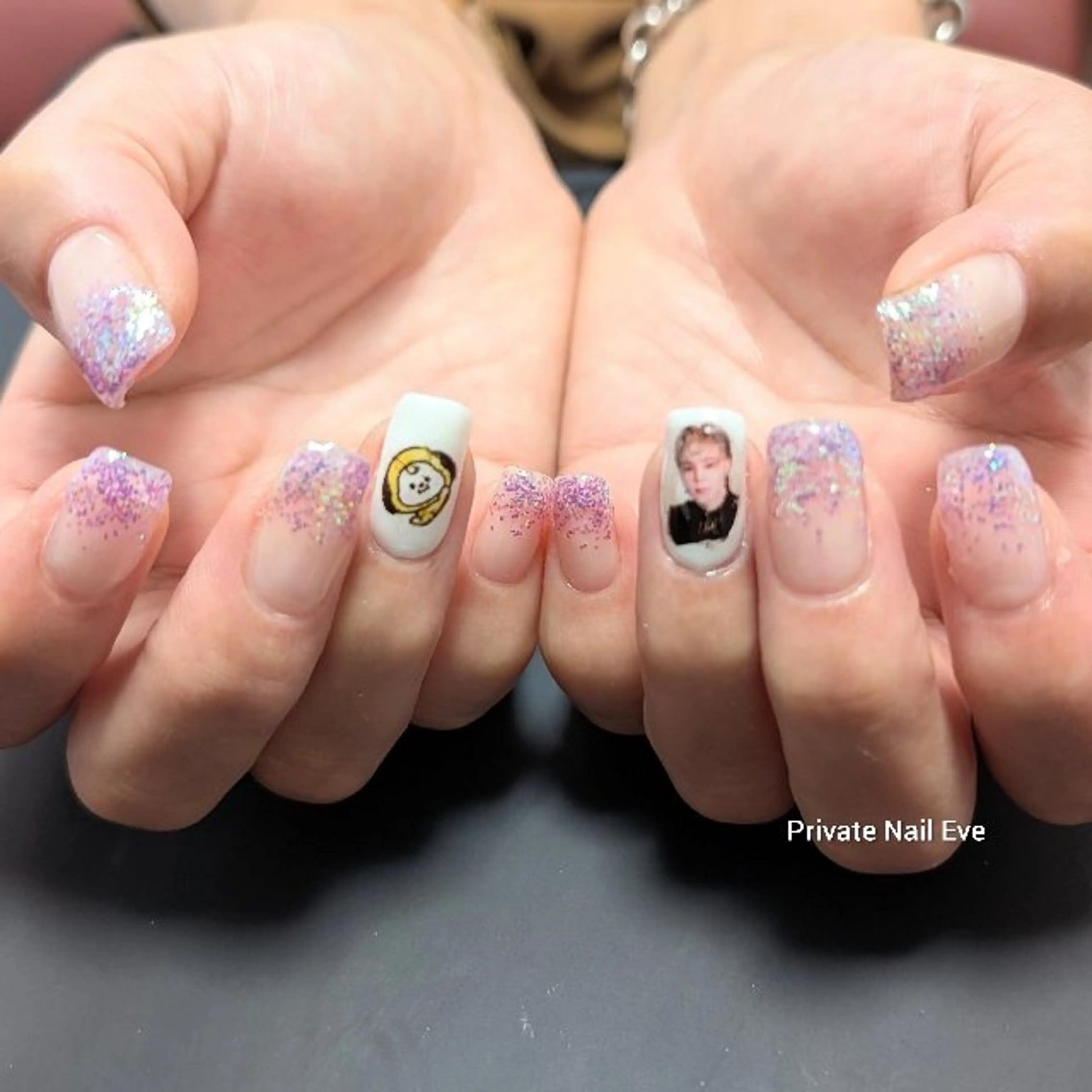 ネイル グラデーション ラメ(グリッター) ラメグラデーション ハンドネイル ネイル junkoのネイルデザイン