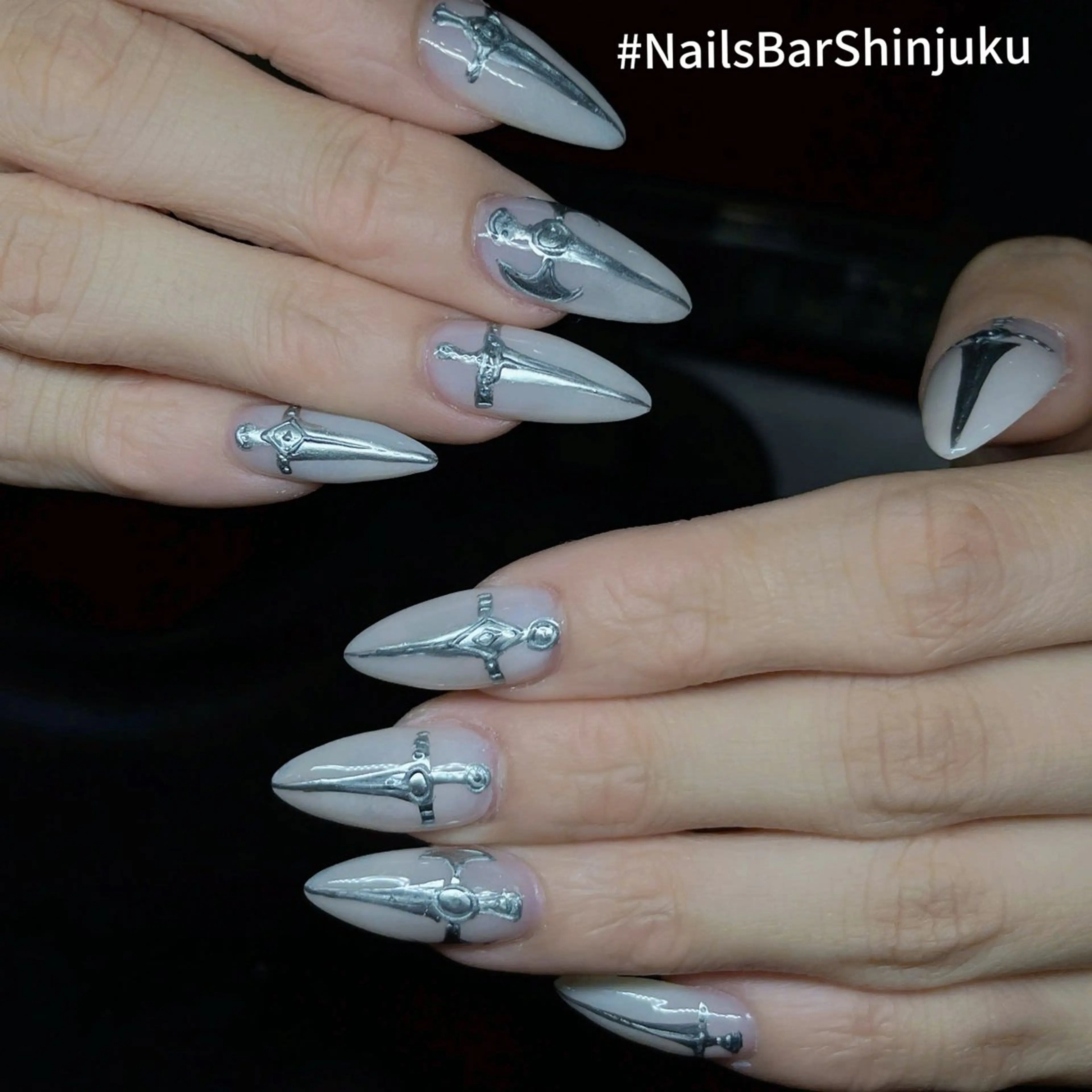 ネイル 長さ出し フレンチネイル ジェルネイル 韓国ネイル ロングネイル NAILS BAR SHINJUKUのネイルデザイン