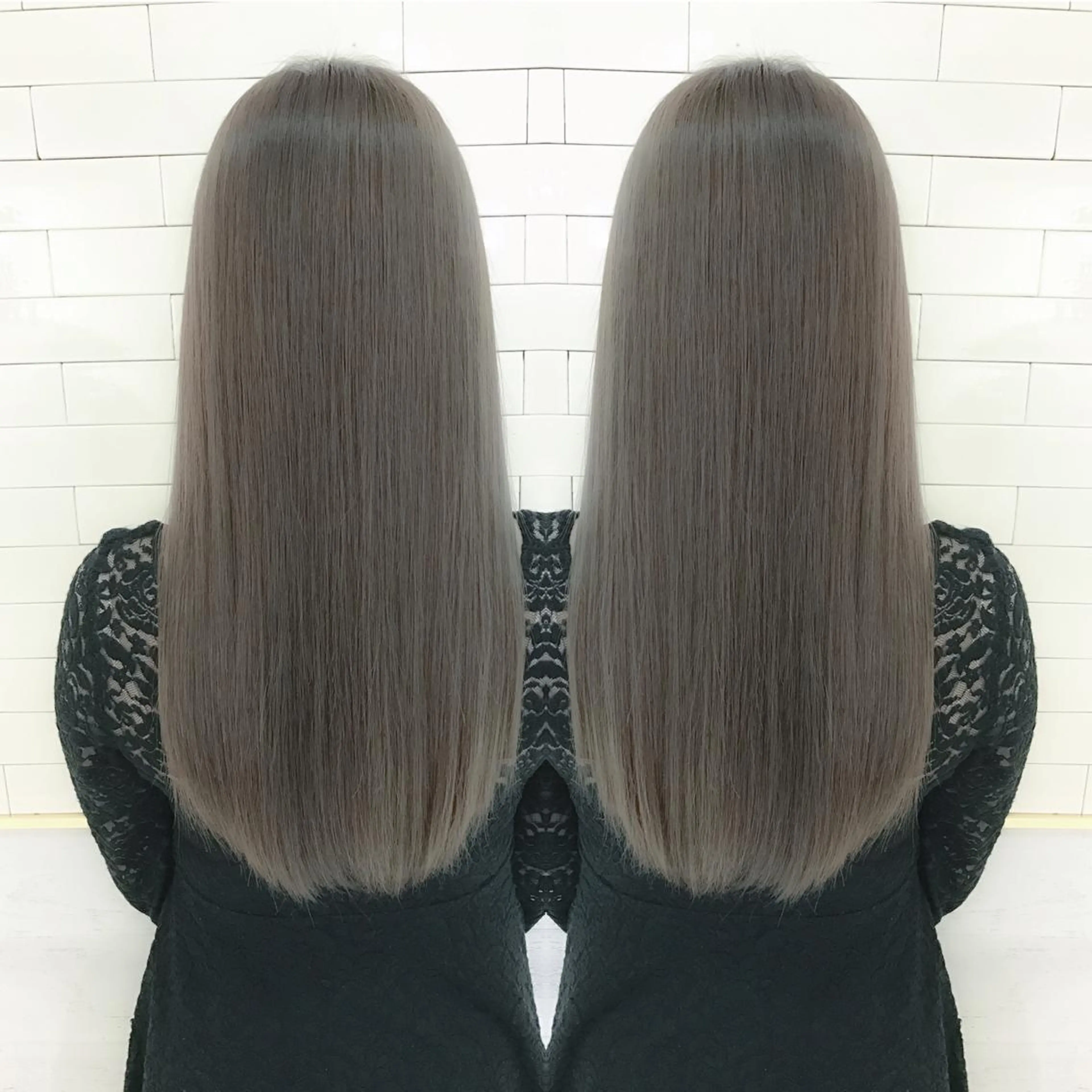 セミロング カラー グレージュ 外国人風カラー 🧡ショートの達人 🧡SHOのヘアスタイル