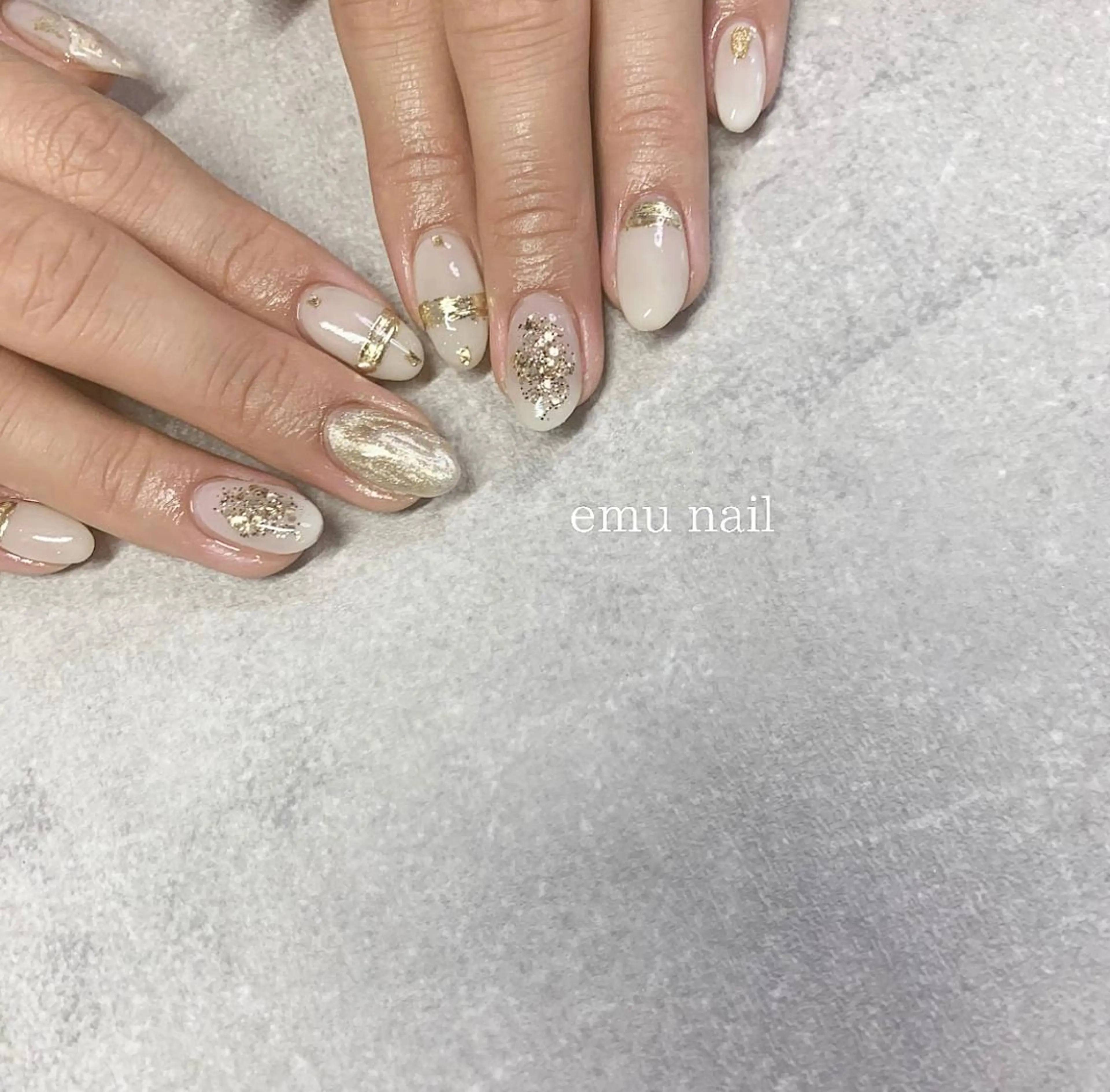 ネイル ブライダルネイル emu nailのネイルデザイン