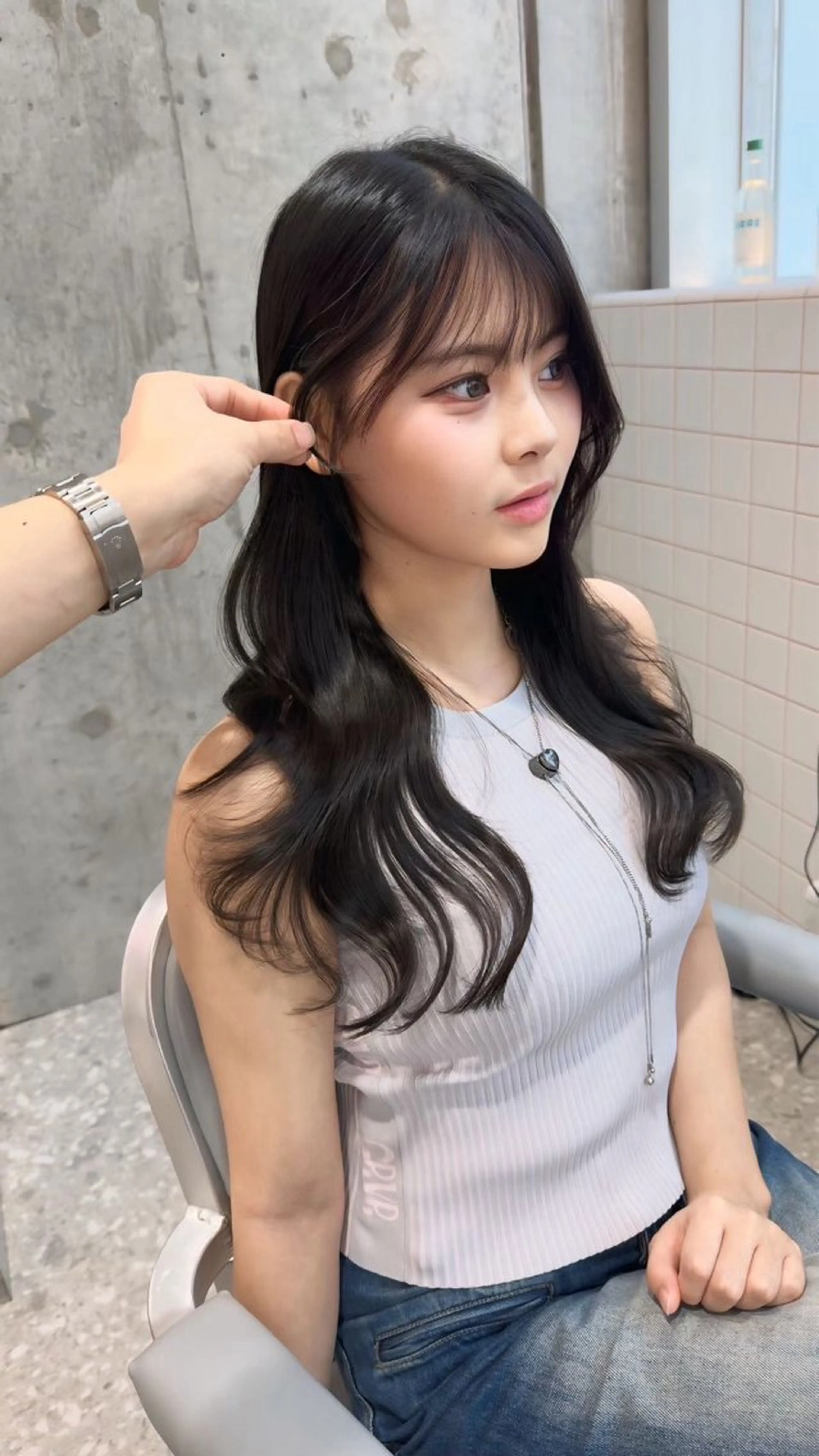 セミロング カラー カット ヘアカラー トリートメント 新宿/髪質改善/ボブ 韓国レイヤー大重聖斗のヘアスタイル