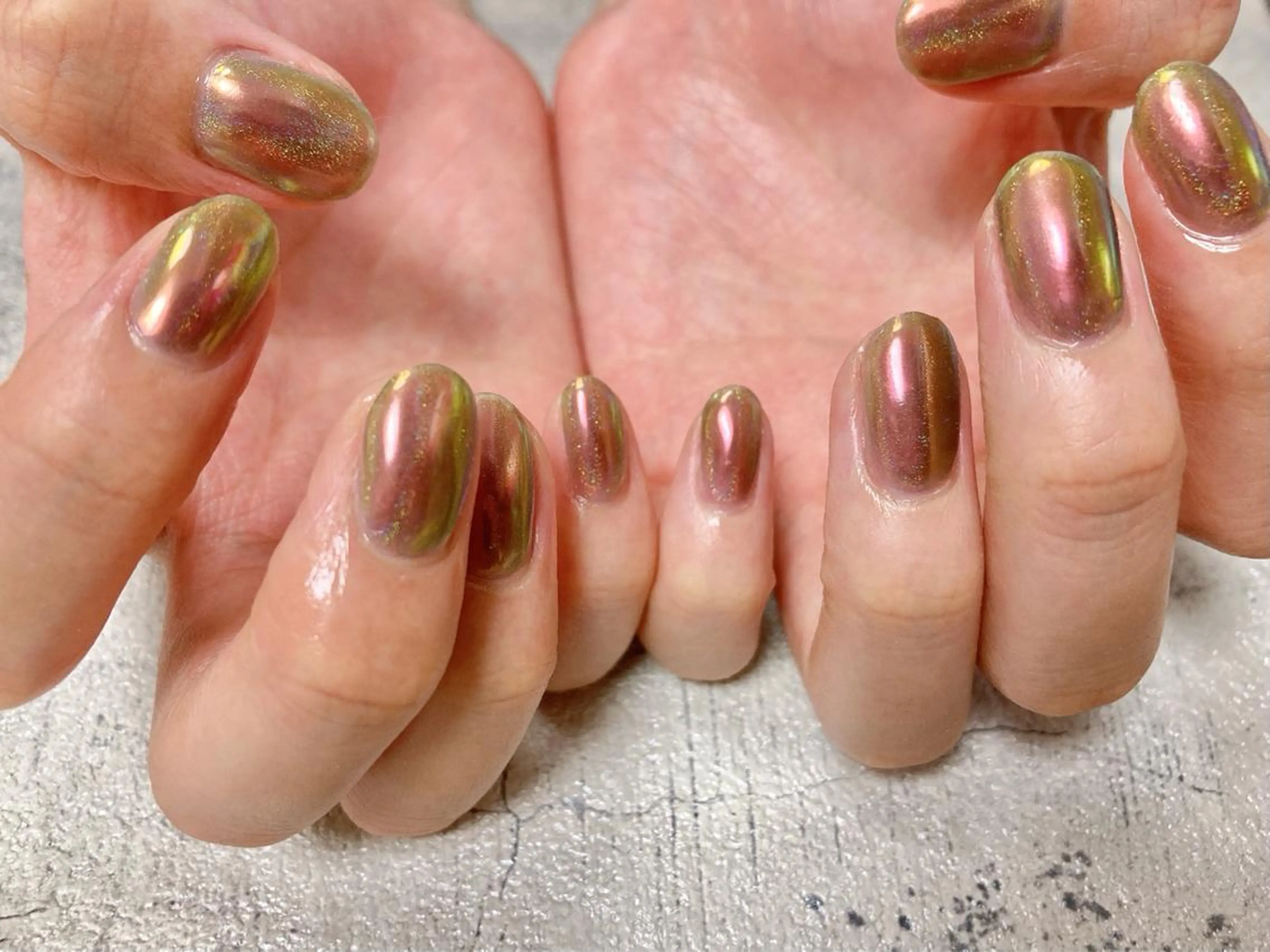 ネイル ミラーネイル ハンドネイル mogunail &blowのネイルデザイン