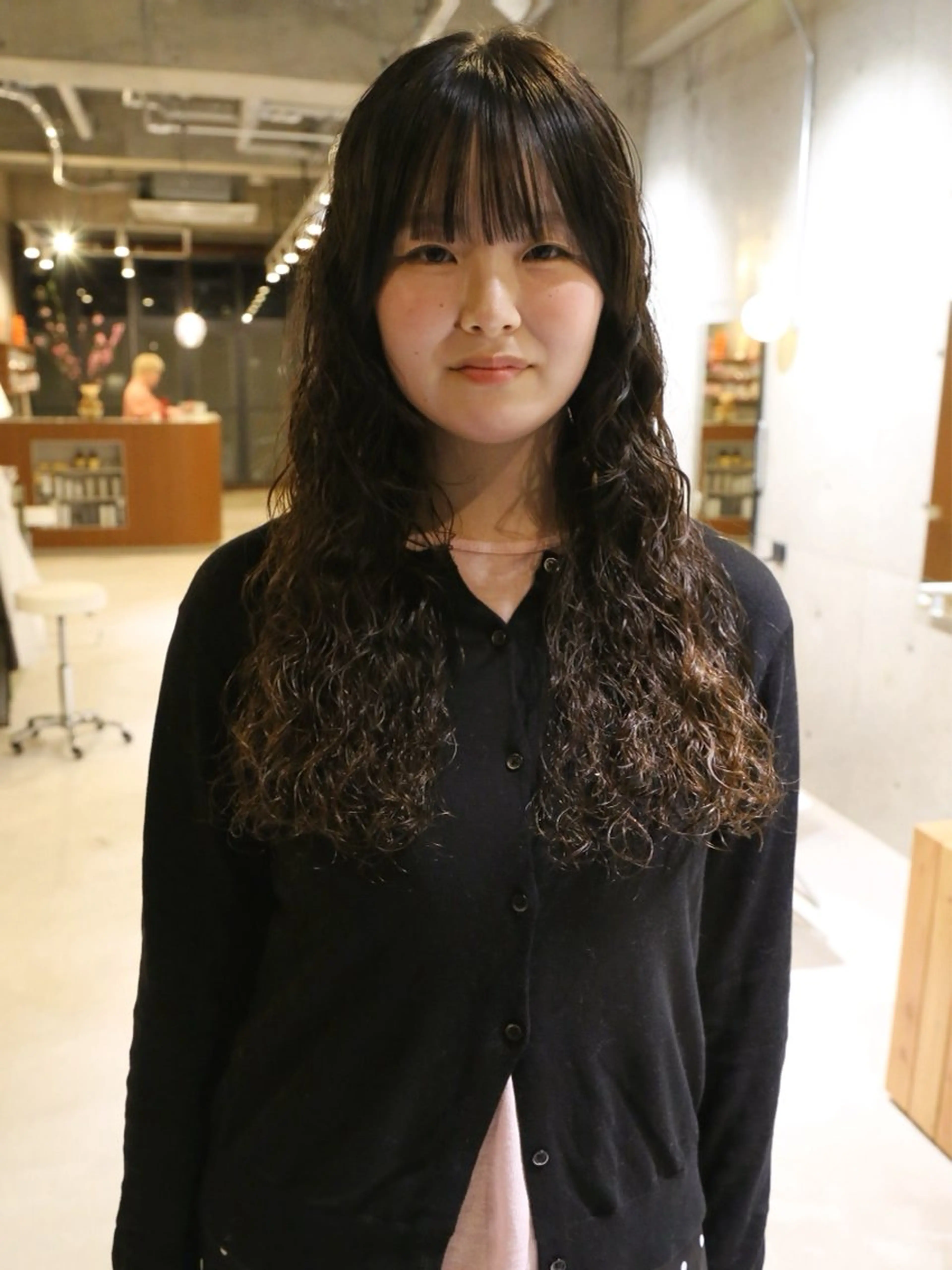 ロング カット パーマ 中原 雄哉のヘアスタイル