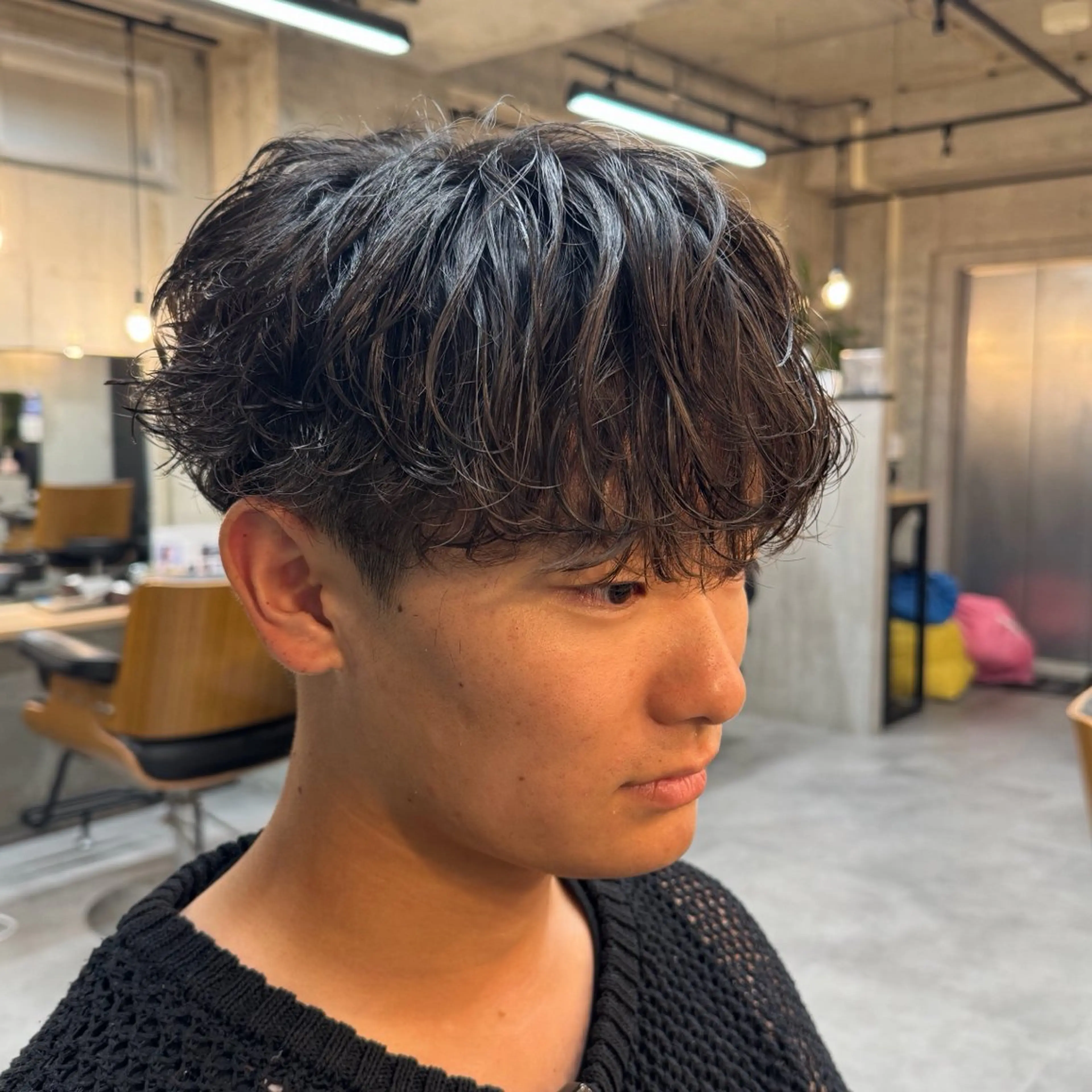 パーマ メンズ カット パーマ ‎🤍モテ/メンズ KEISHO🩶のヘアスタイル