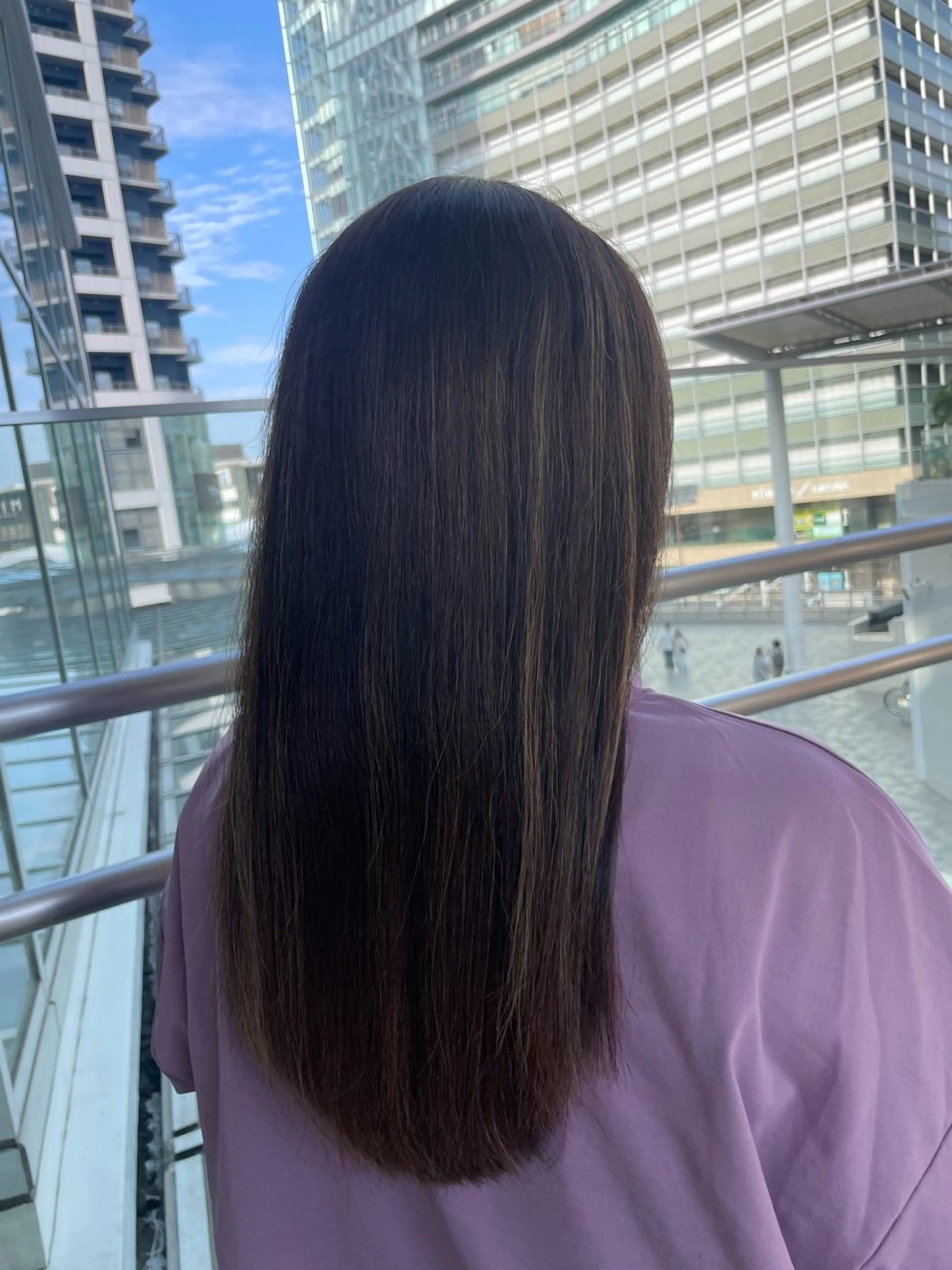 ロング パーマ 縮毛矯正 k-twoたき✨艶感 カラー／美髪矯正のヘアスタイル