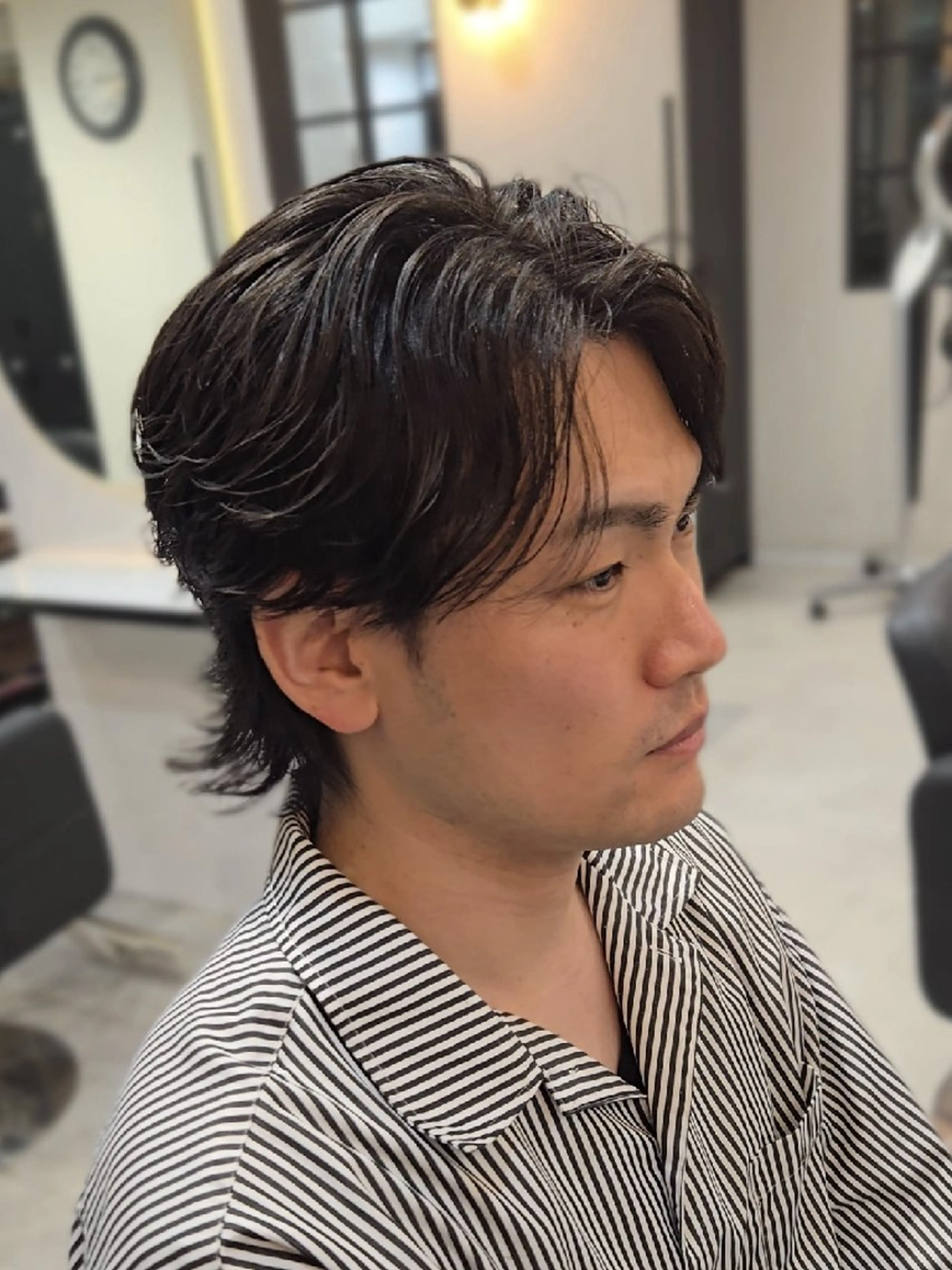 メンズ ミディアム パーマ ミディアムパーマ フェザーパーマ メンズパーマ カット パーマ ヘアセット LEN名古屋/パーマ 海外ヘア/メンズ特化のヘアスタイル