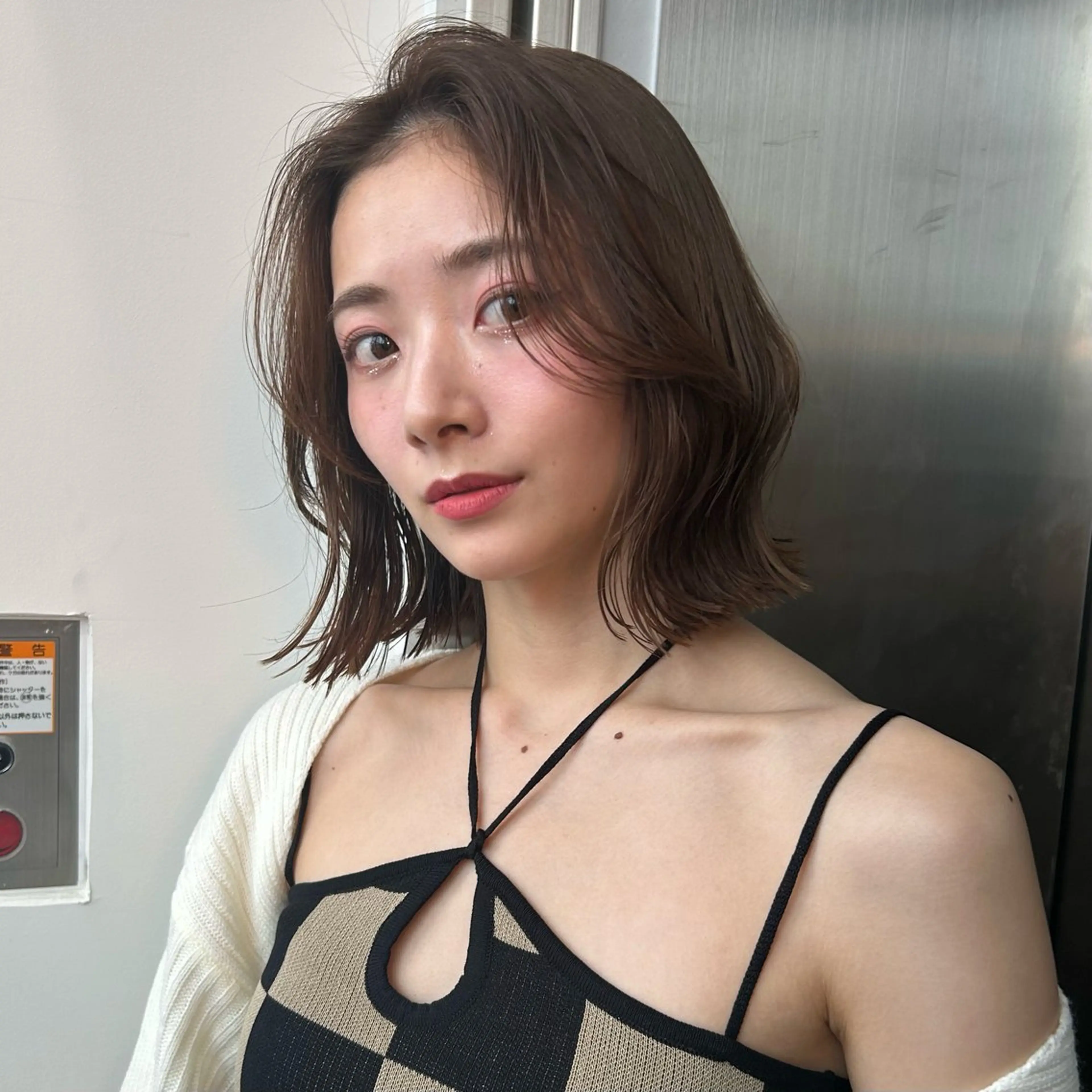 ミディアム ボブ くびれヘア 顔周りカット 韓国風ヘア 似合わせカット カット トリートメント ボブ/くびれボブ/ 髪質改善/Ru-kaのヘアスタイル