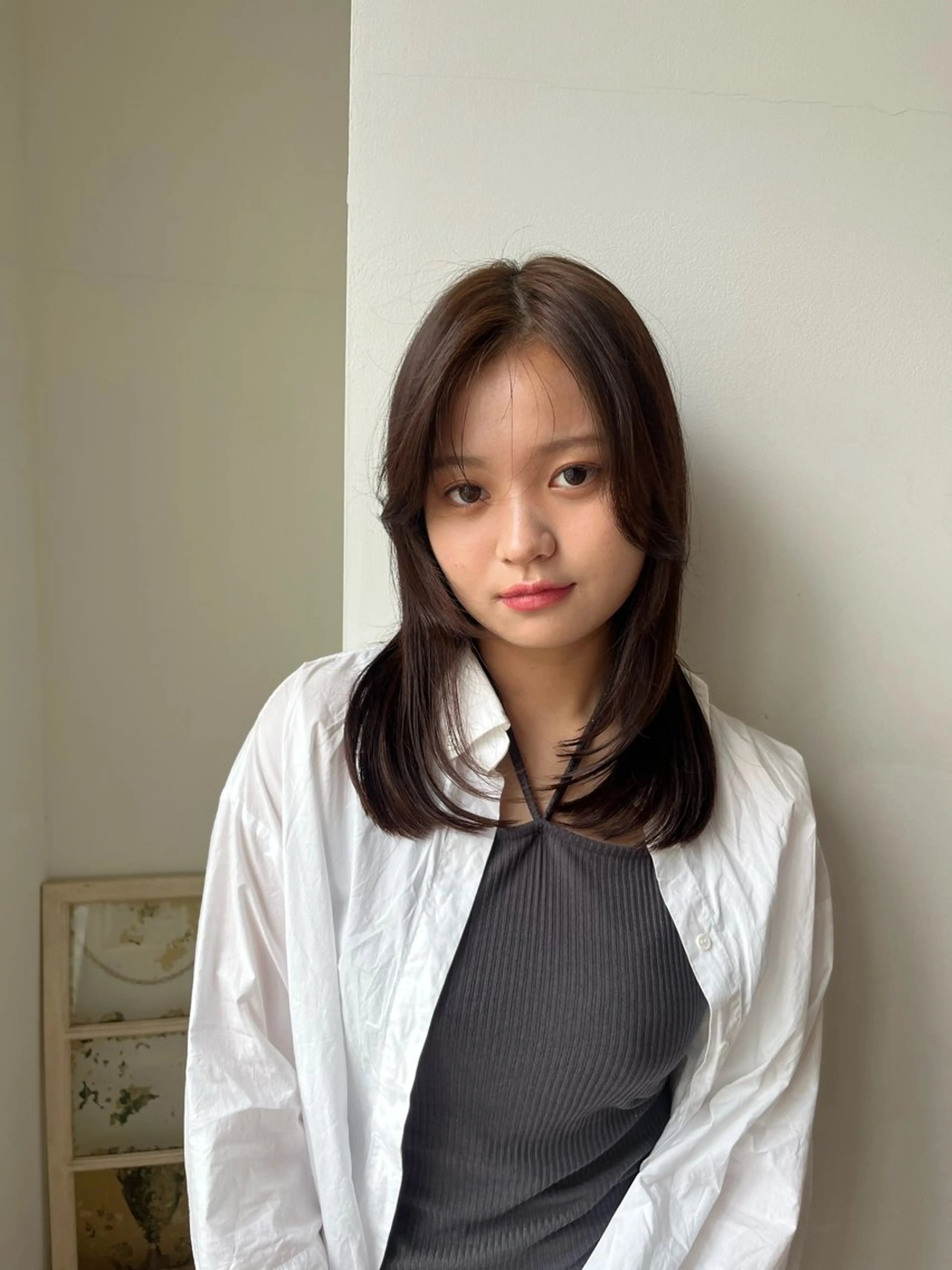 セミロング 暖色カラー/ダブル カラー/名古屋/辻のヘアスタイル