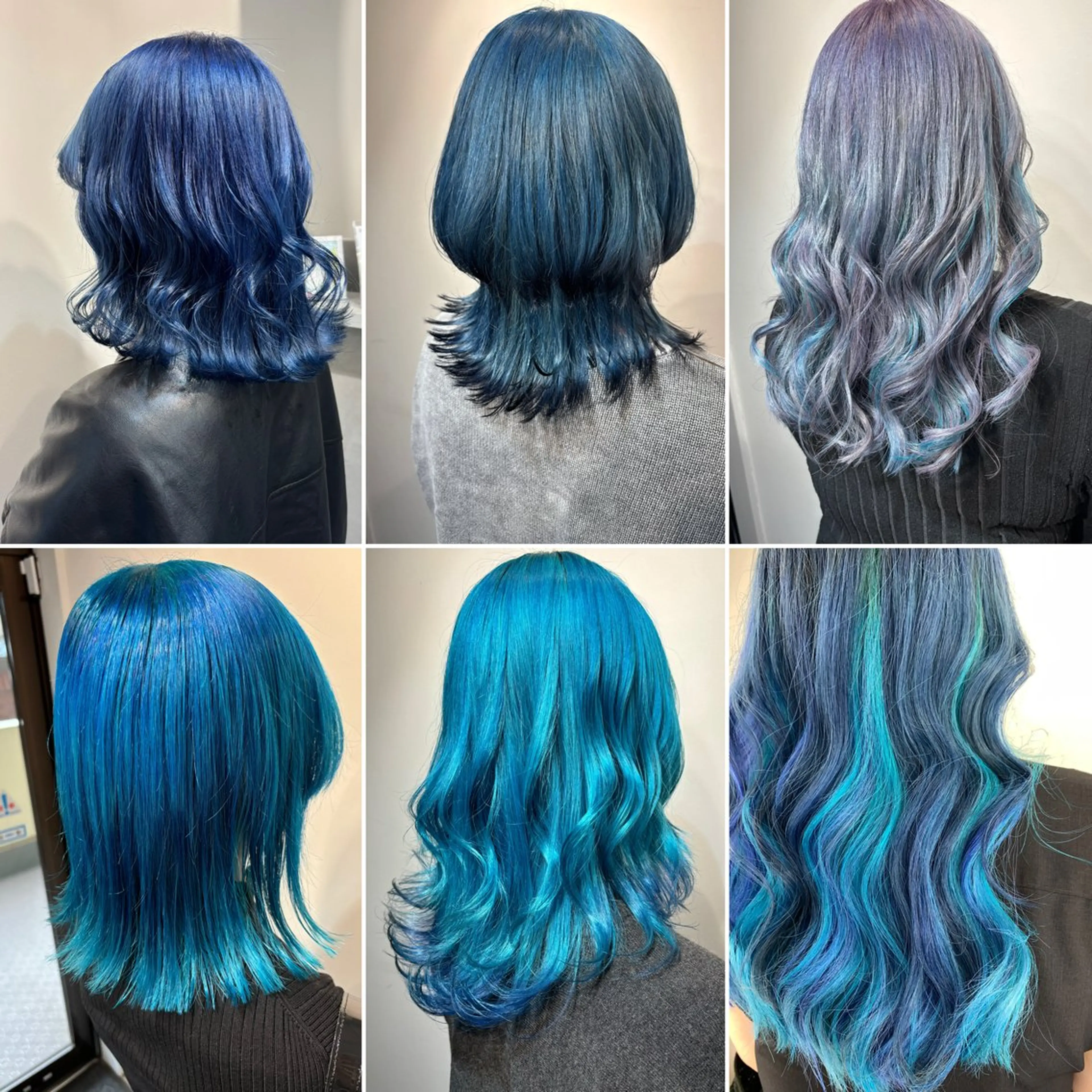 ミディアム カラー ブリーチ ブルーカラー ケアブリーチ デザインカラー ハイトーンカラー カット ヘアカラー トリートメント メンズ特化✨パーマ Atria横浜コンダのヘアスタイル