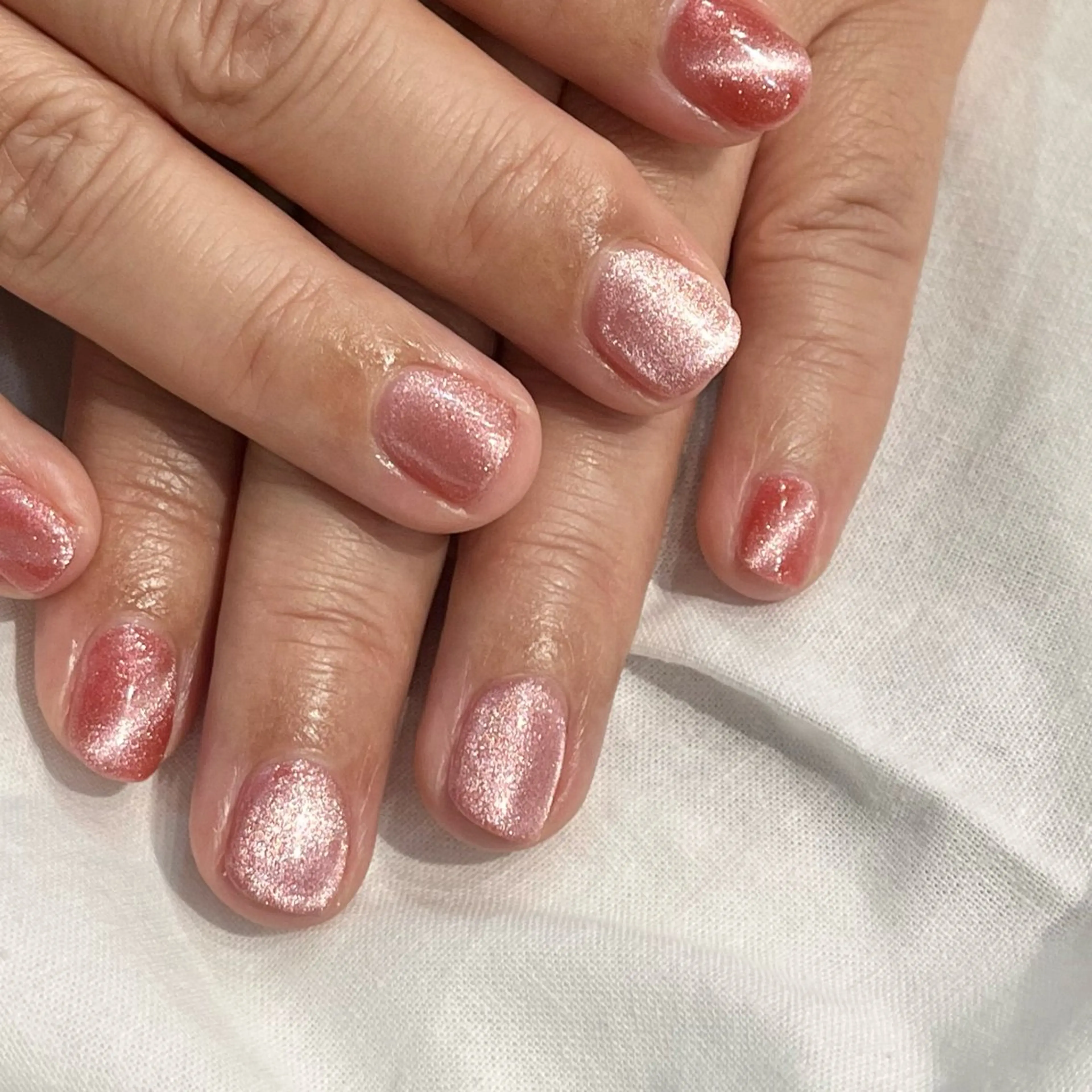 ネイル マグネットネイル ピンク nail room Hotori.のネイルデザイン