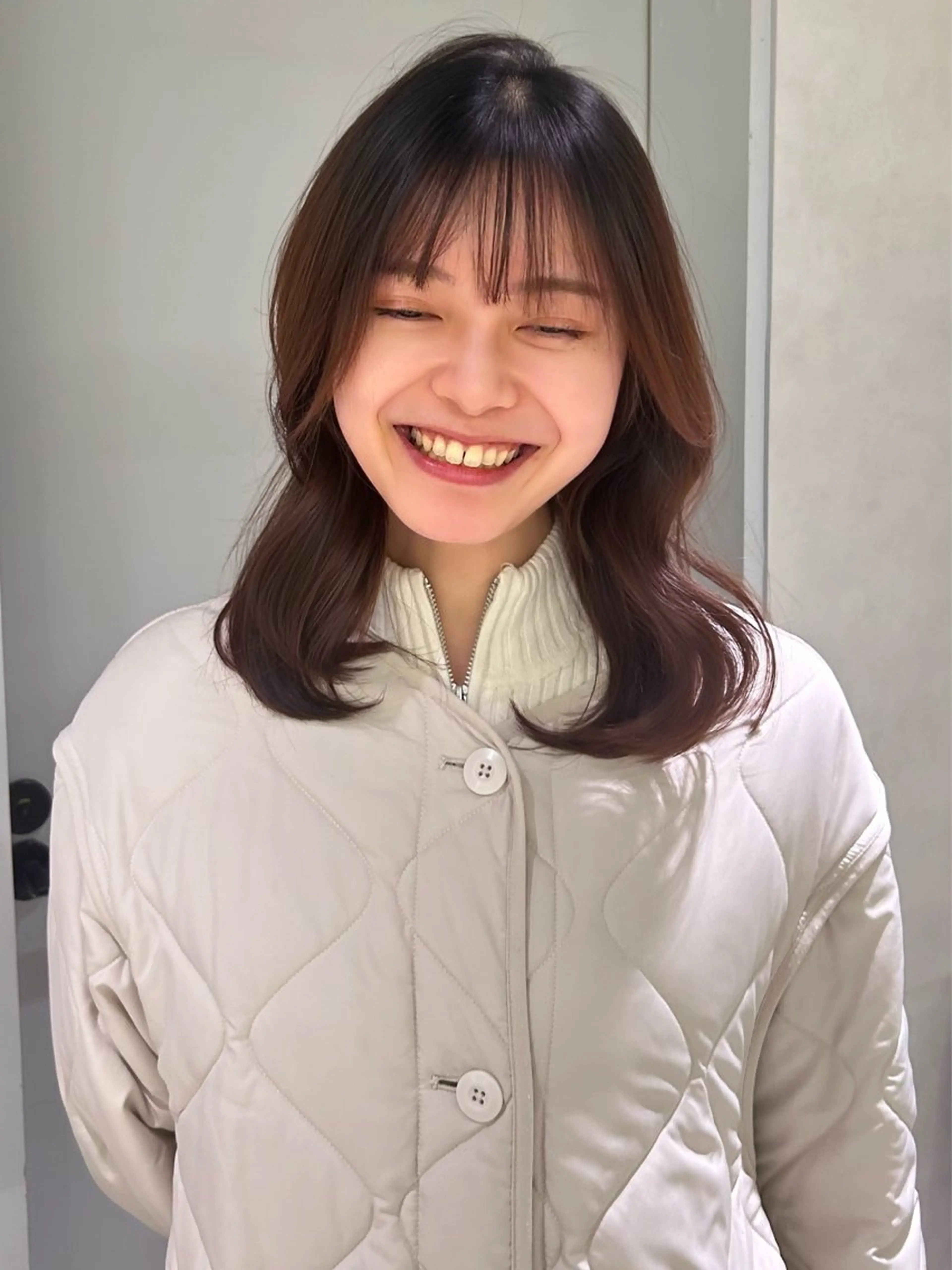 ミディアム カット ヘアカラー ayari🌸西梅田 カットモデル募集中✨のヘアスタイル